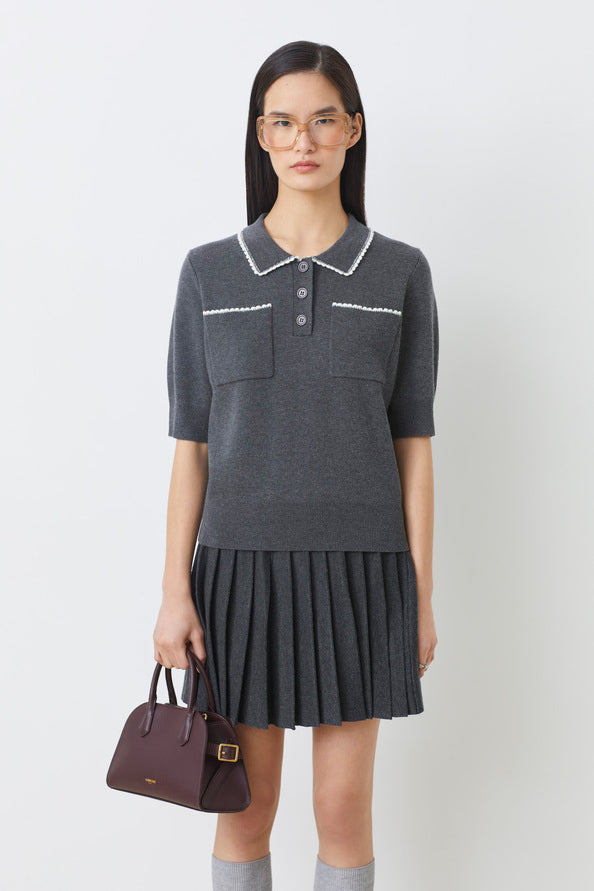 SUNCOO Polka Polo Sweater