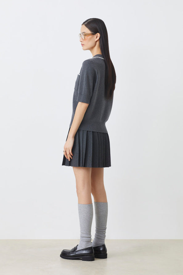 SUNCOO Polka Polo Sweater