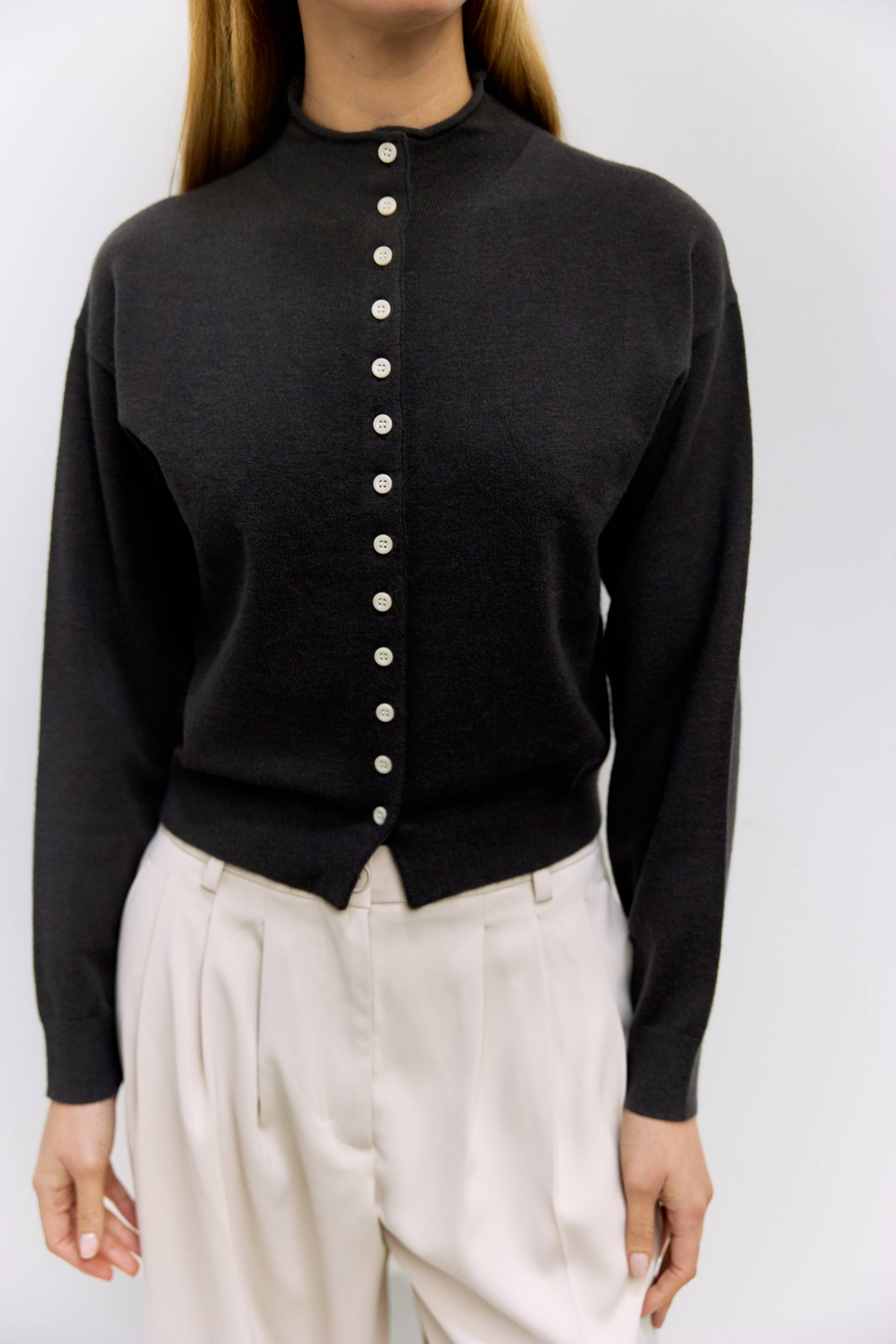 All Row The Brooks High Neck Cardigan