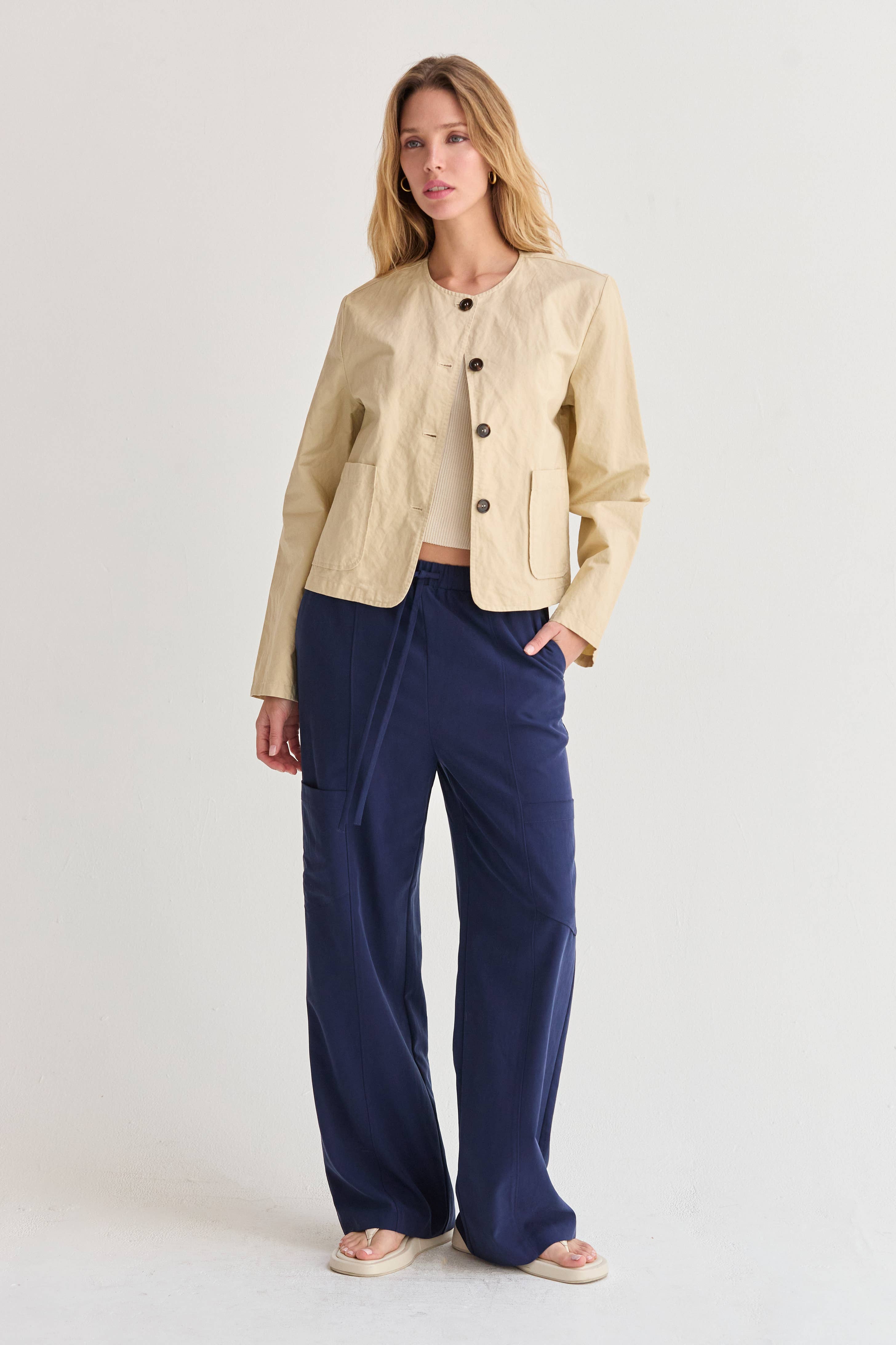 Crescent Willow Pull On Tencel Blend Pants CP9190