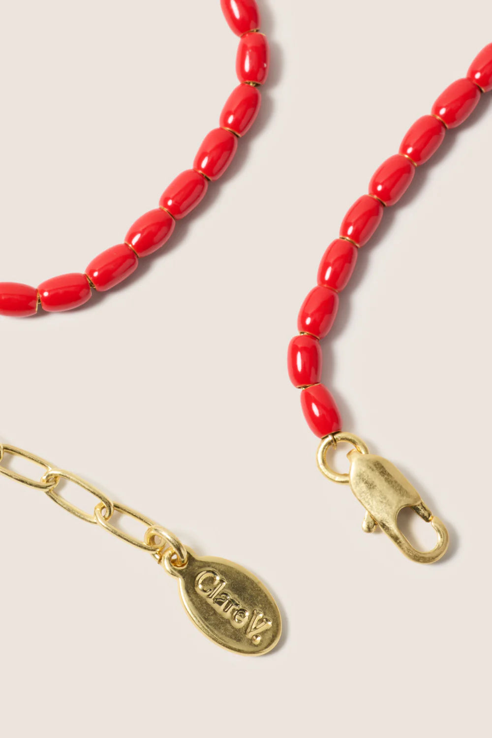 Clare V. Enamel Barrel Chain Necklace CVJ 1000496