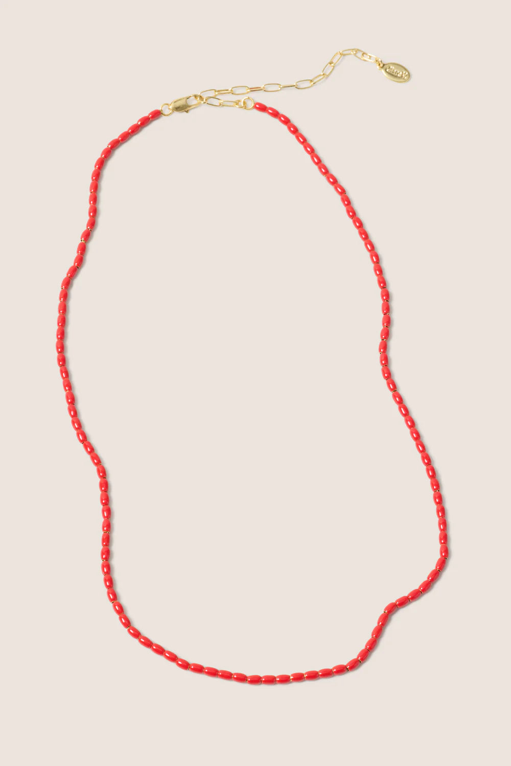 Clare V. Enamel Barrel Chain Necklace CVJ 1000496