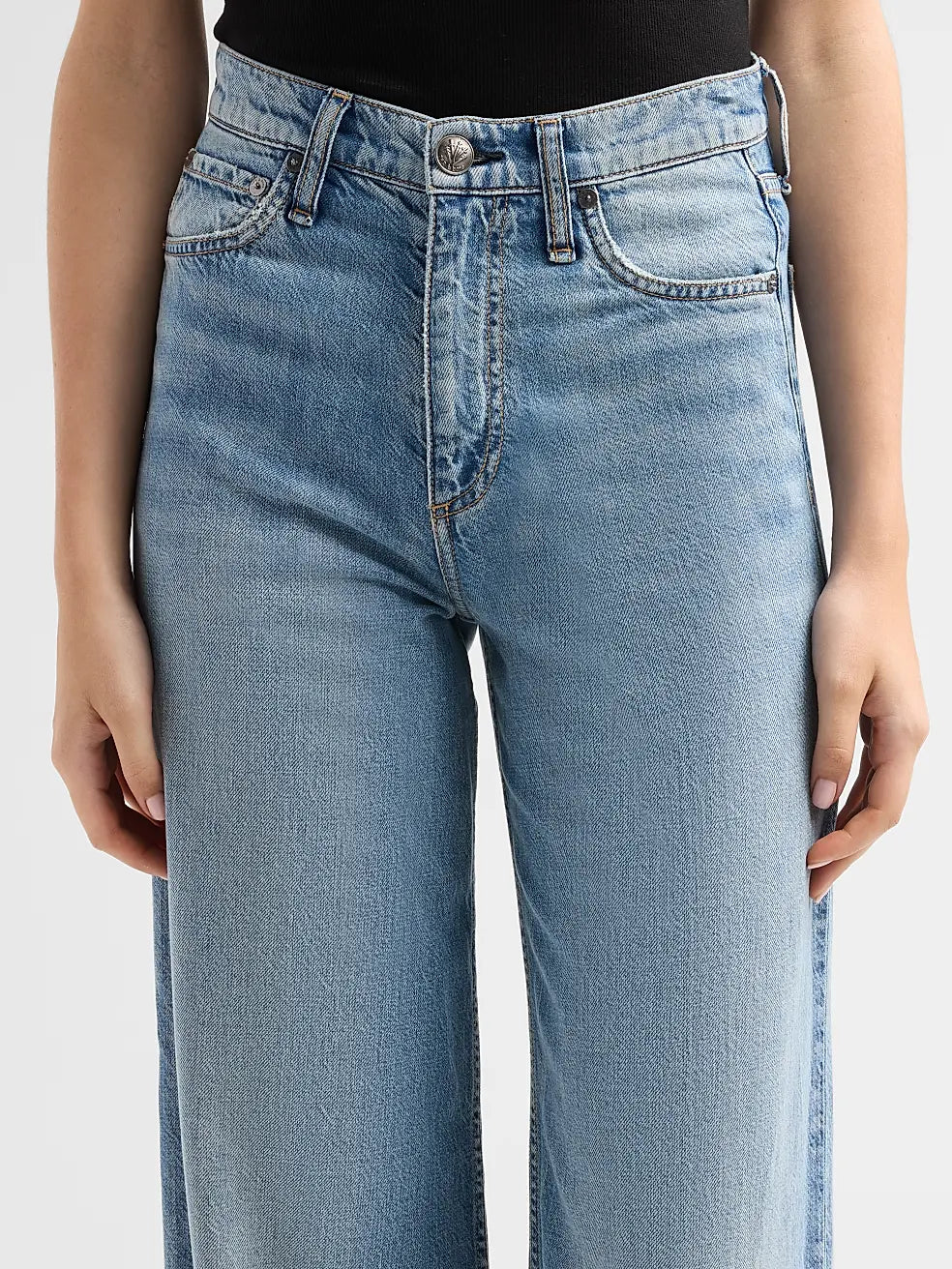 Rag & Bone Featherweight Sofie High Rise Full Wide Leg in Beverly