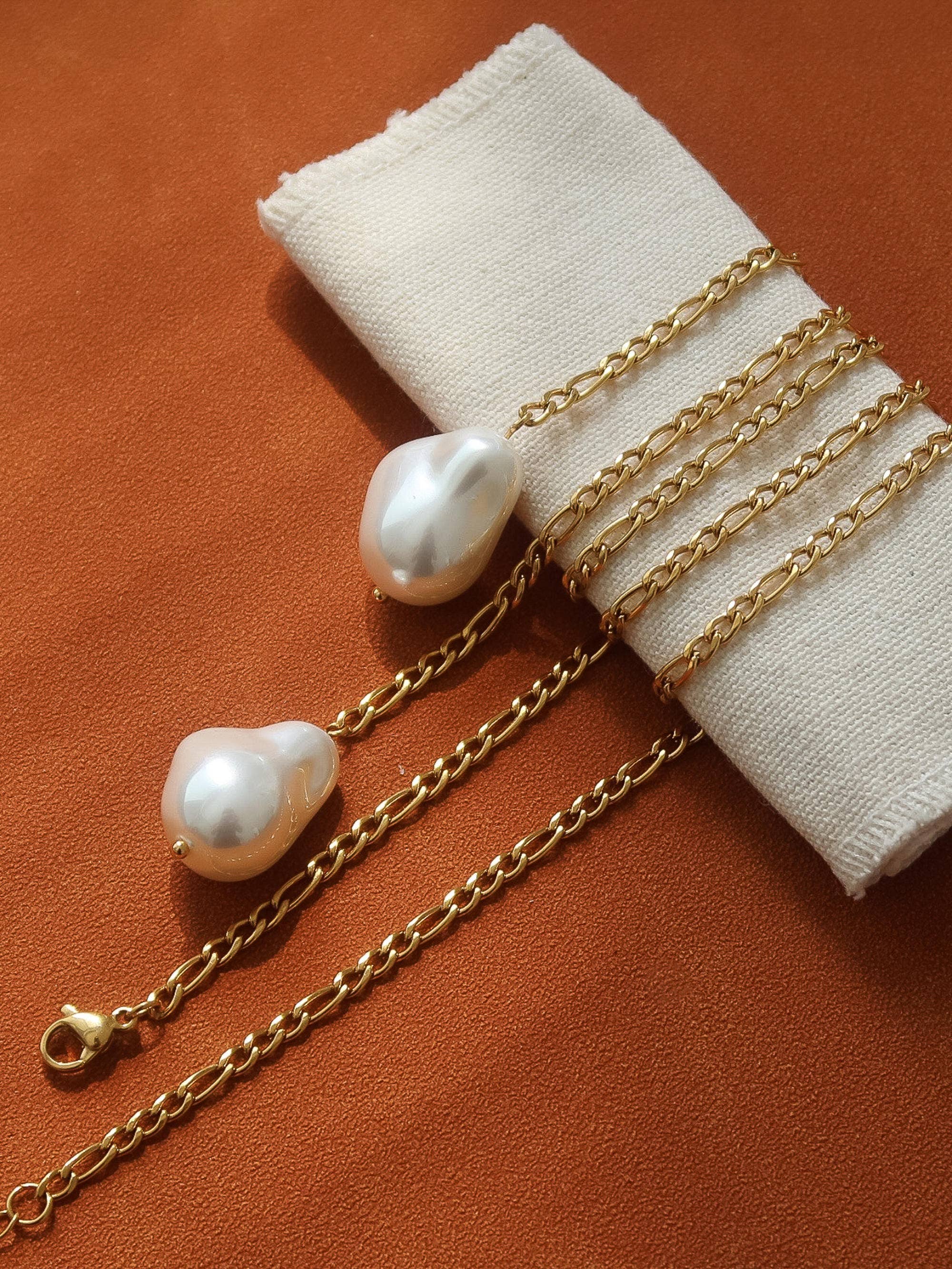 Flânerie Trévia 18K Gold Non-Tarnish Baroque Pearl Necklace