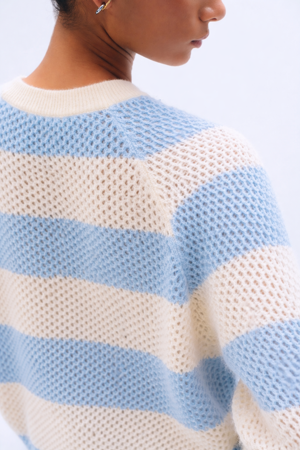 White + Warren Boucle Mesh Sweatshirt 21361A