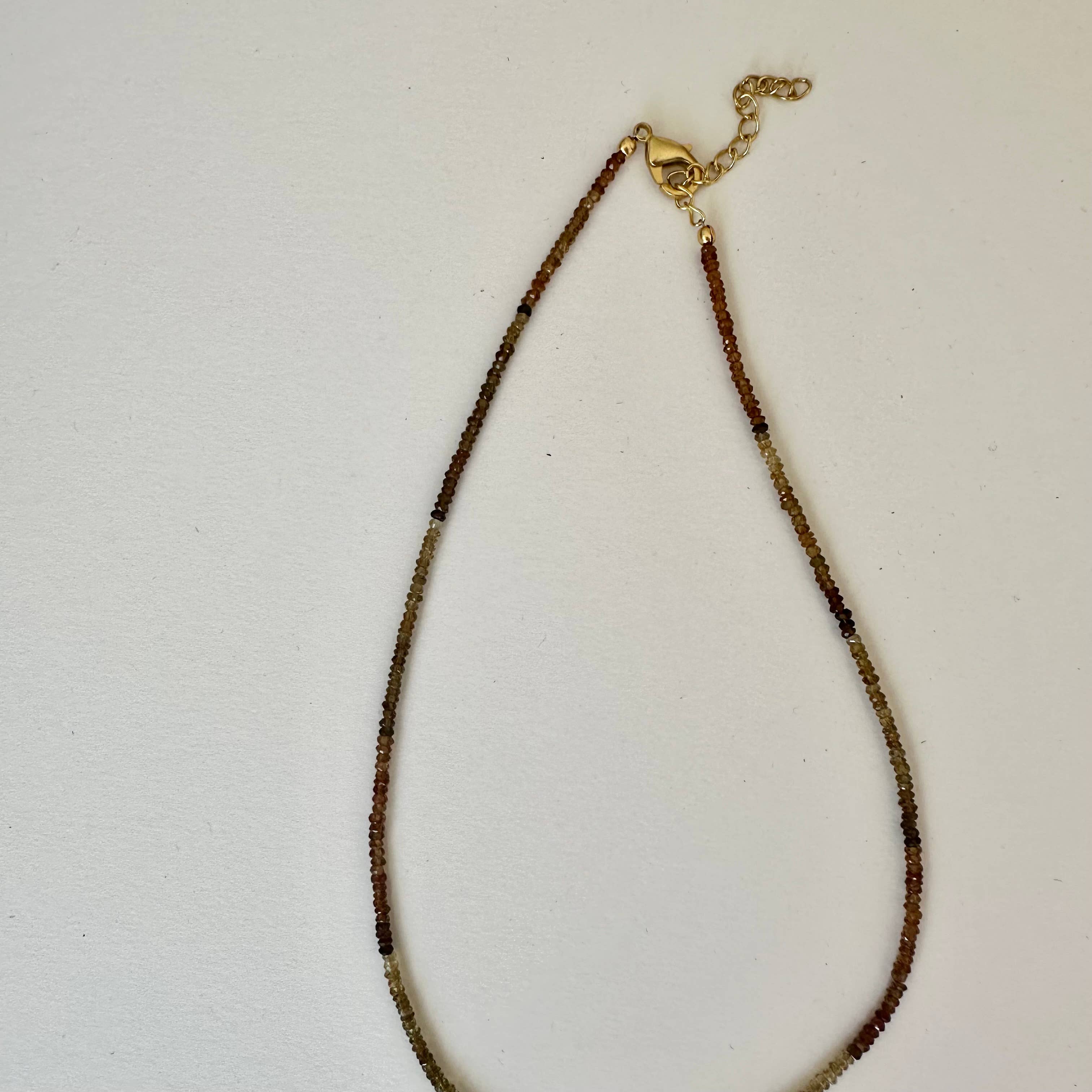 Anokhi Green Golden Tourmaline Necklace NKB25