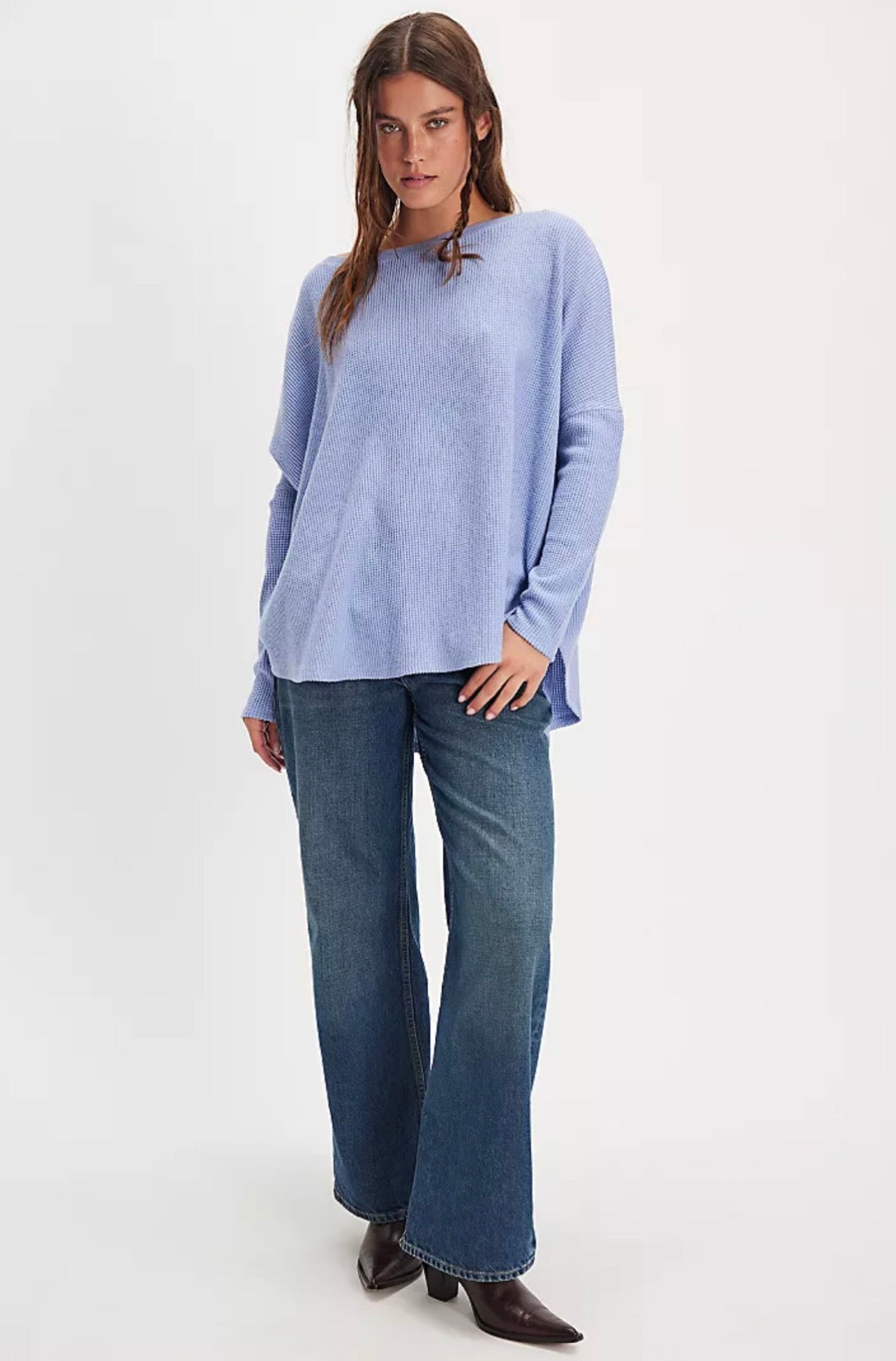 Free People Latte Blues Solid Thermal