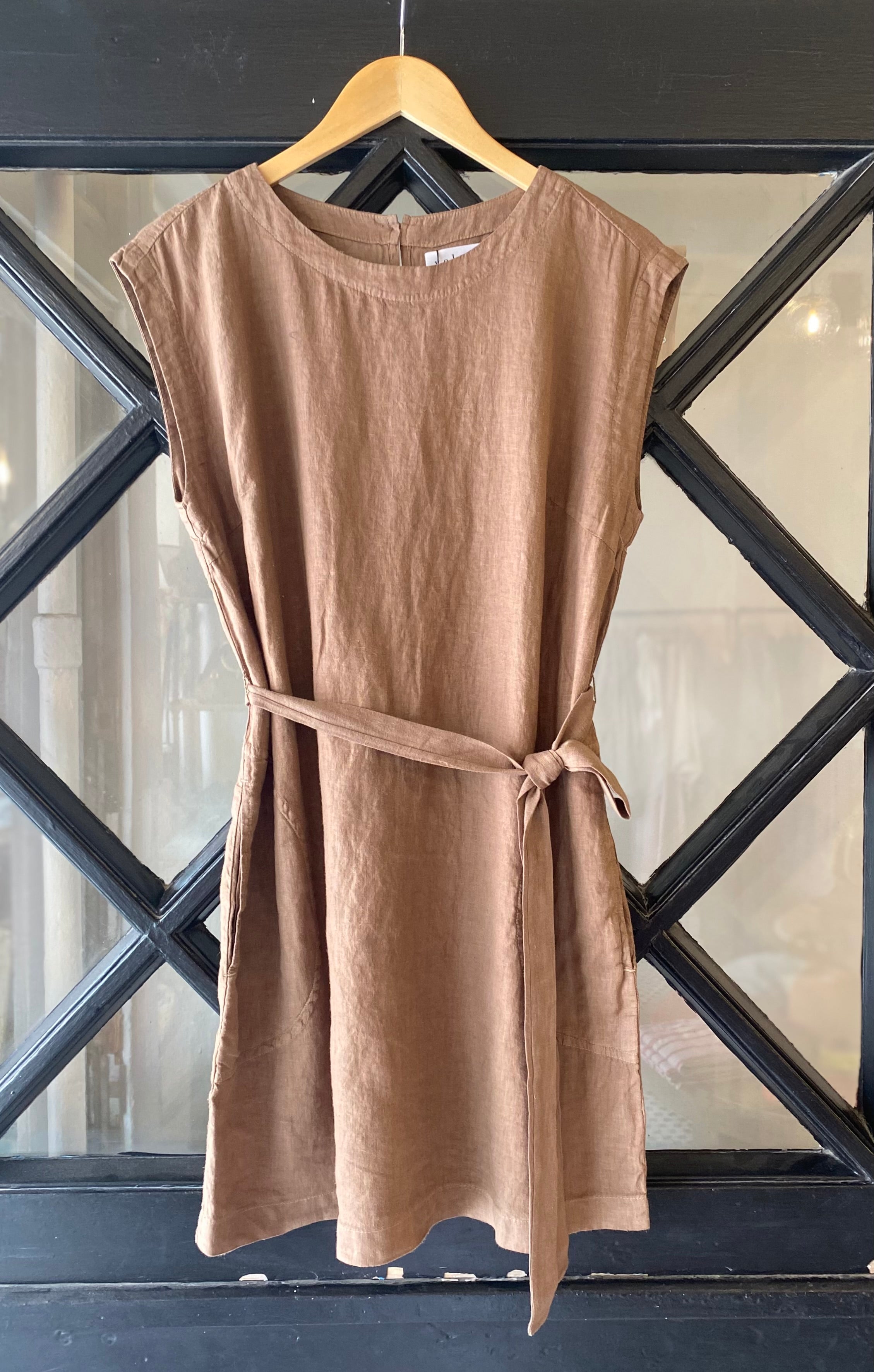 Velvet Lara Belted Linen Dress