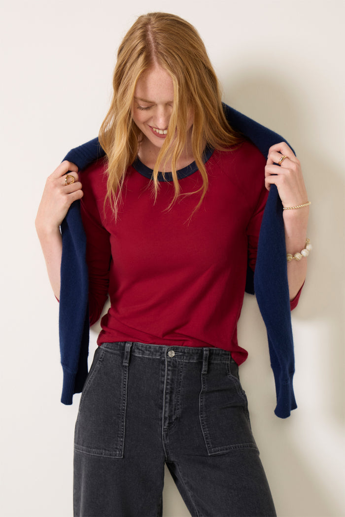 Pistola Glory Long Sleeve Raglan Tee - Spinel