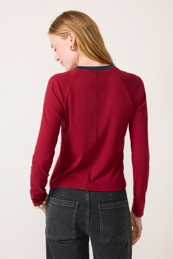 Pistola Glory Long Sleeve Raglan Tee - Spinel