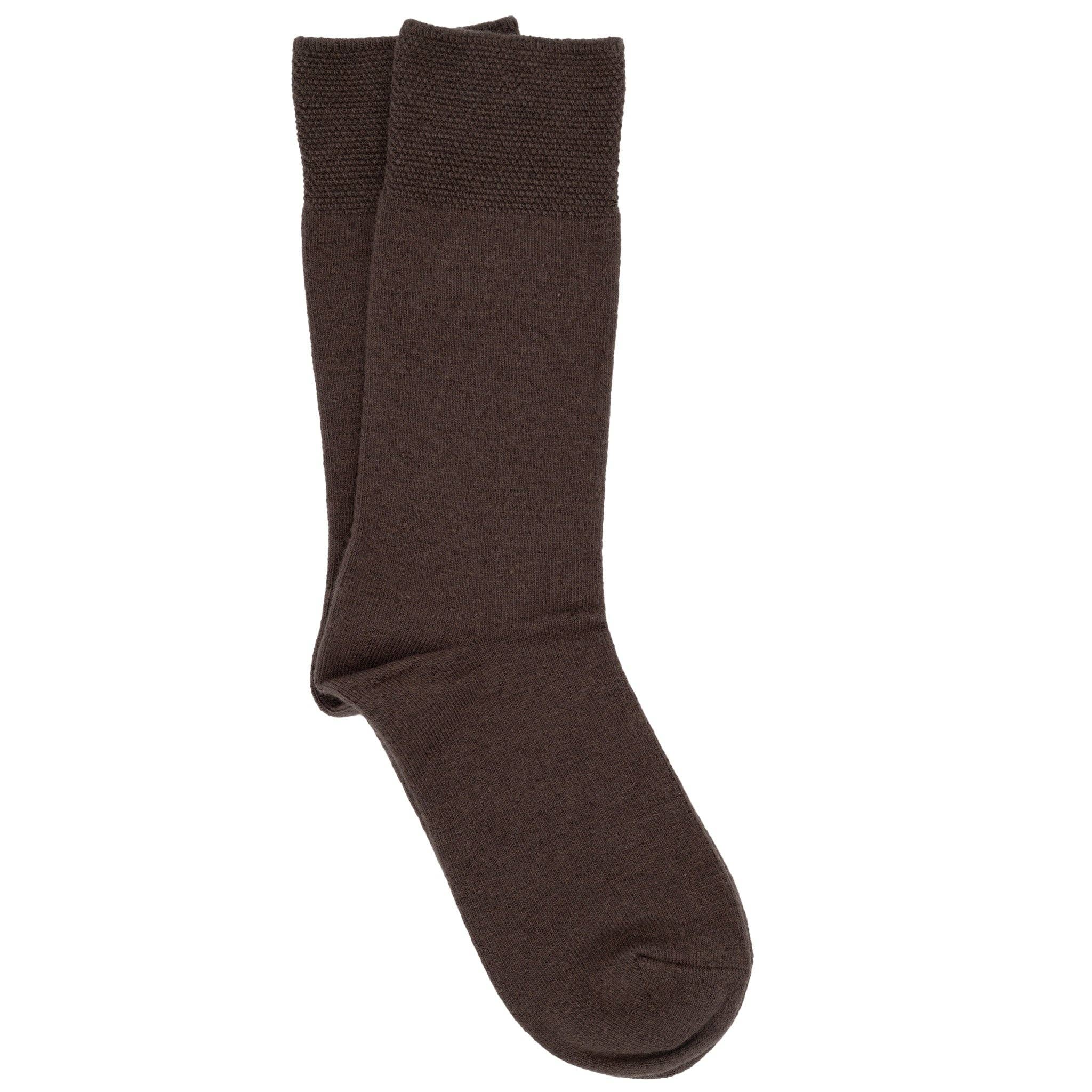 iLux Nuvola Cozy Cashmere Silk Pique Cuff Crew Socks 1602