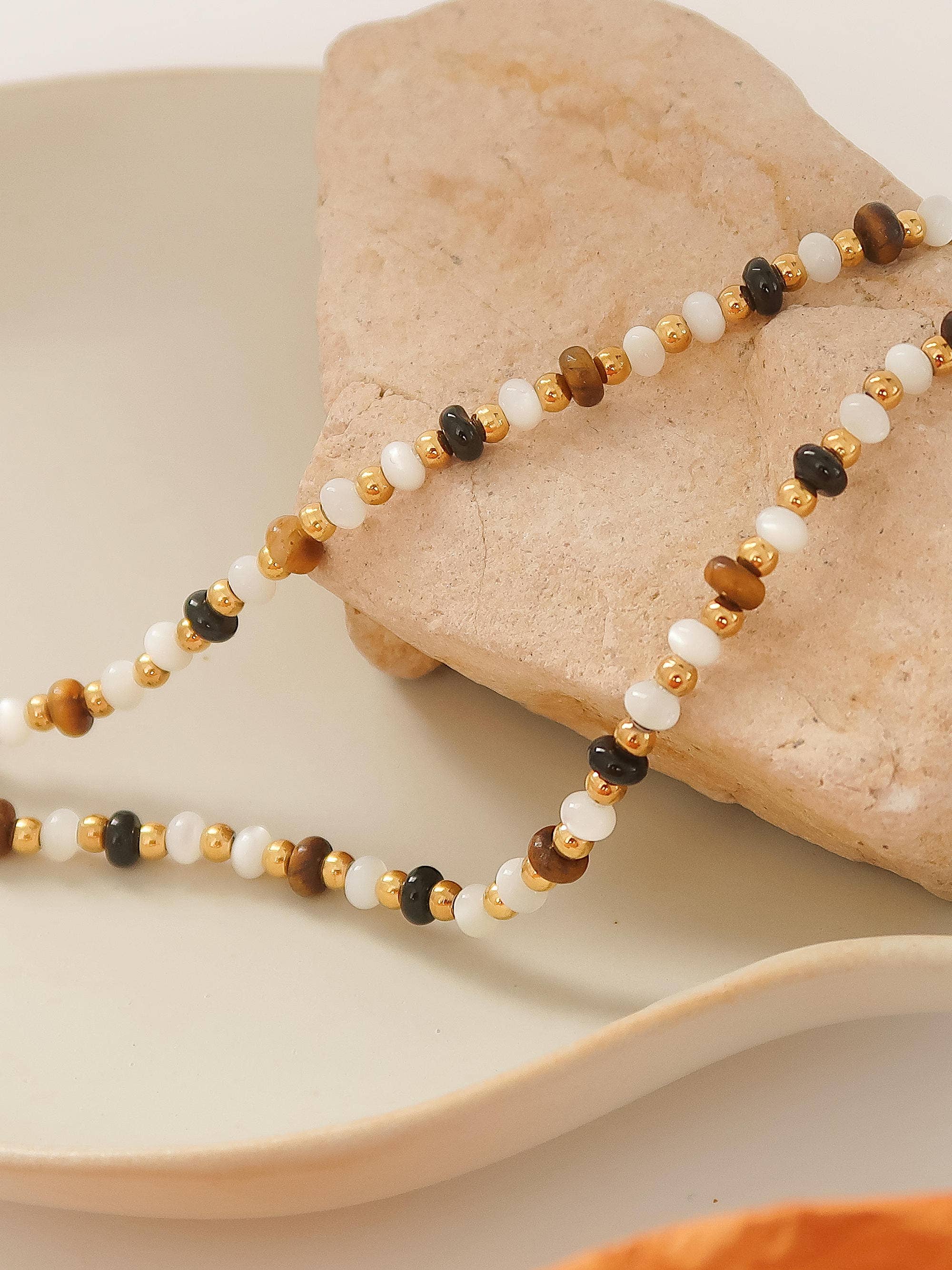 Flânerie Arrow 18K Gold Boho Beaded Necklace