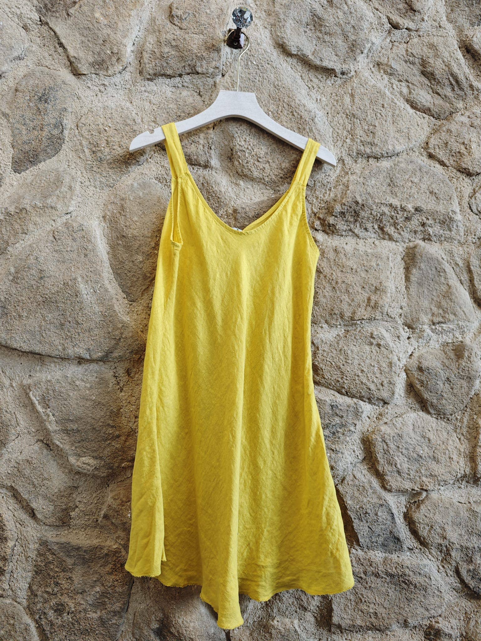 European Linen Short Linen Dress 2224