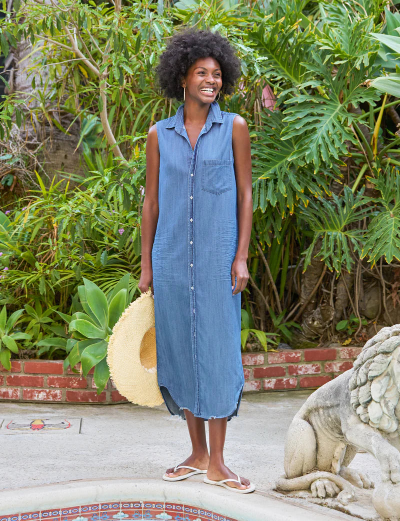 Frank & Eileen Rory Maxi Sleeveless Shirtdress | Luxury Women's Dress -  Catherine's Boutique
