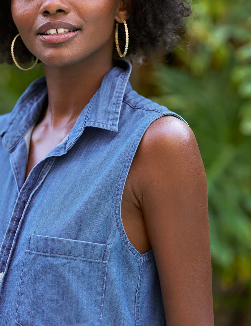 Frank & Eileen Rory Maxi Sleeveless Shirtdress