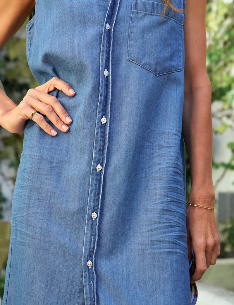 Frank & Eileen Rory Maxi Sleeveless Shirtdress