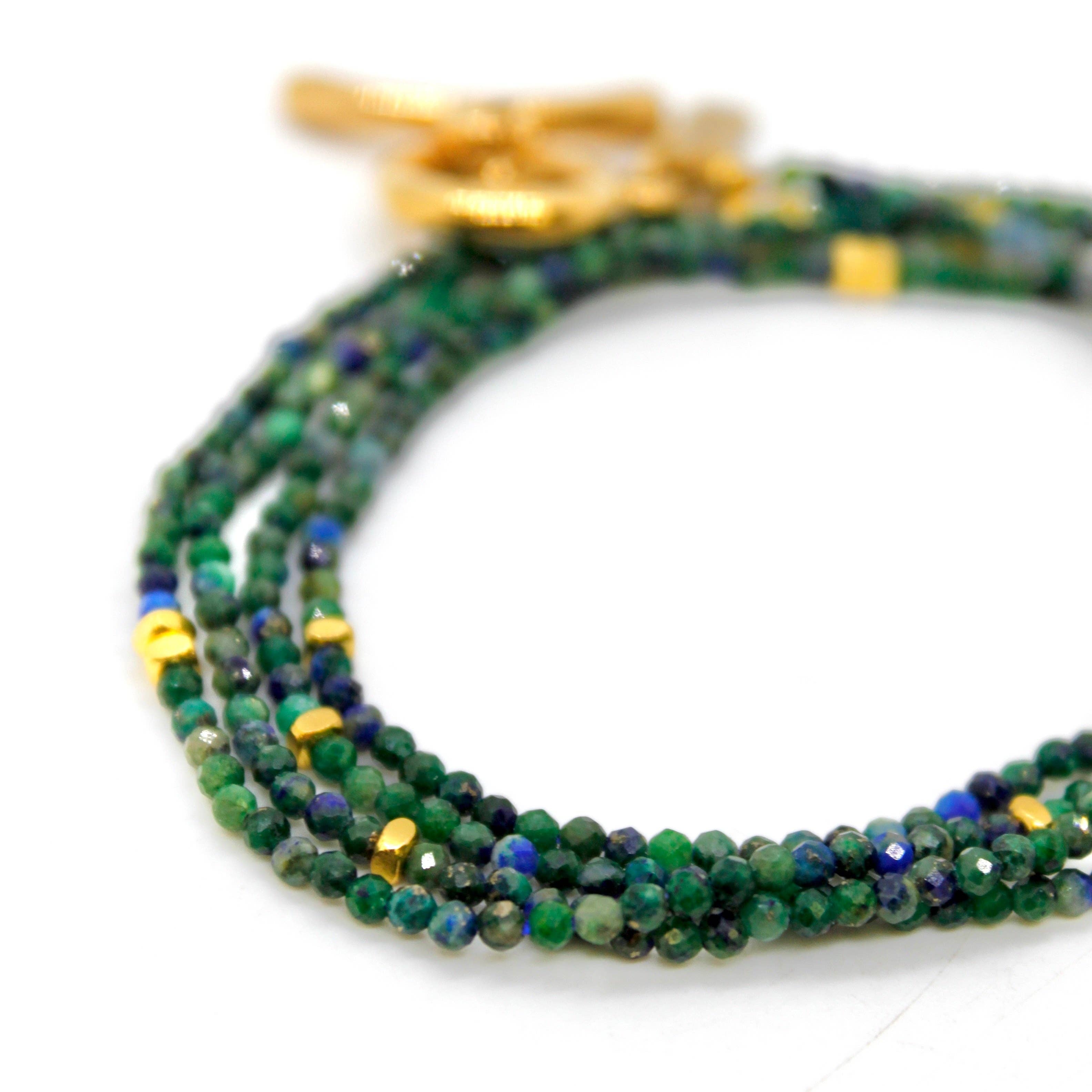 Lizou Long Phoenix Lapis Stone and Gold Luxury Necklace #19