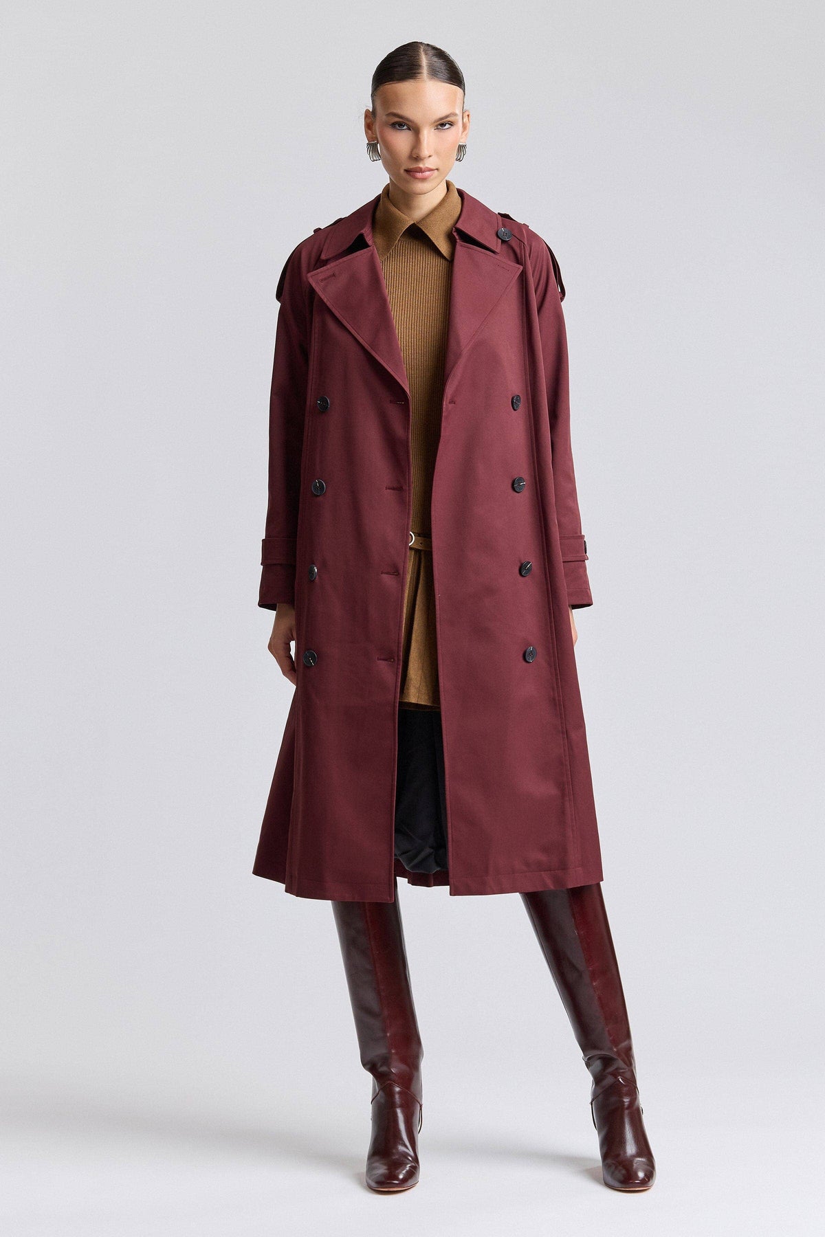 Avec Les Filles Oversized Utility Trench Coat 86455