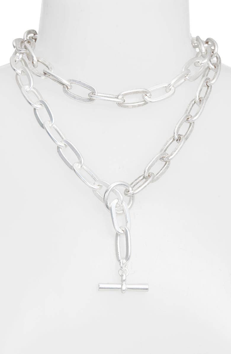 Karine Sultan Bold Thick Link Long Chain Necklace N71677.10