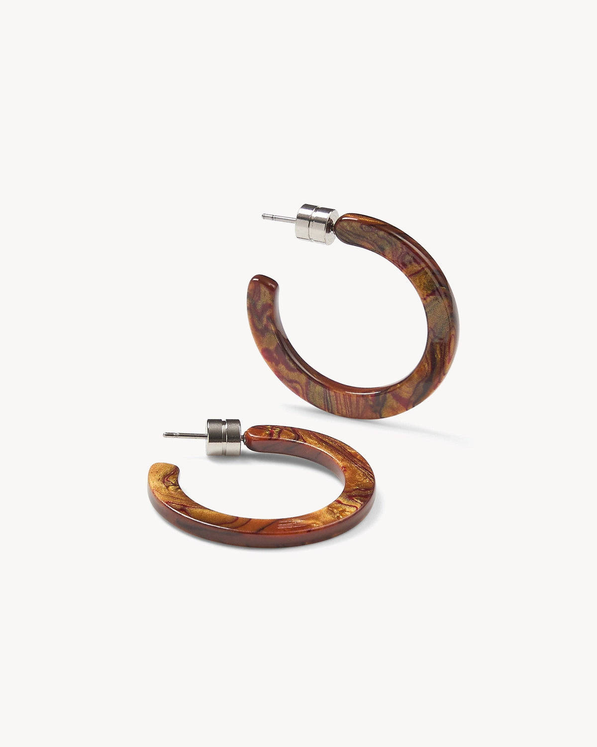 Machete Mini Hoops in Bronze