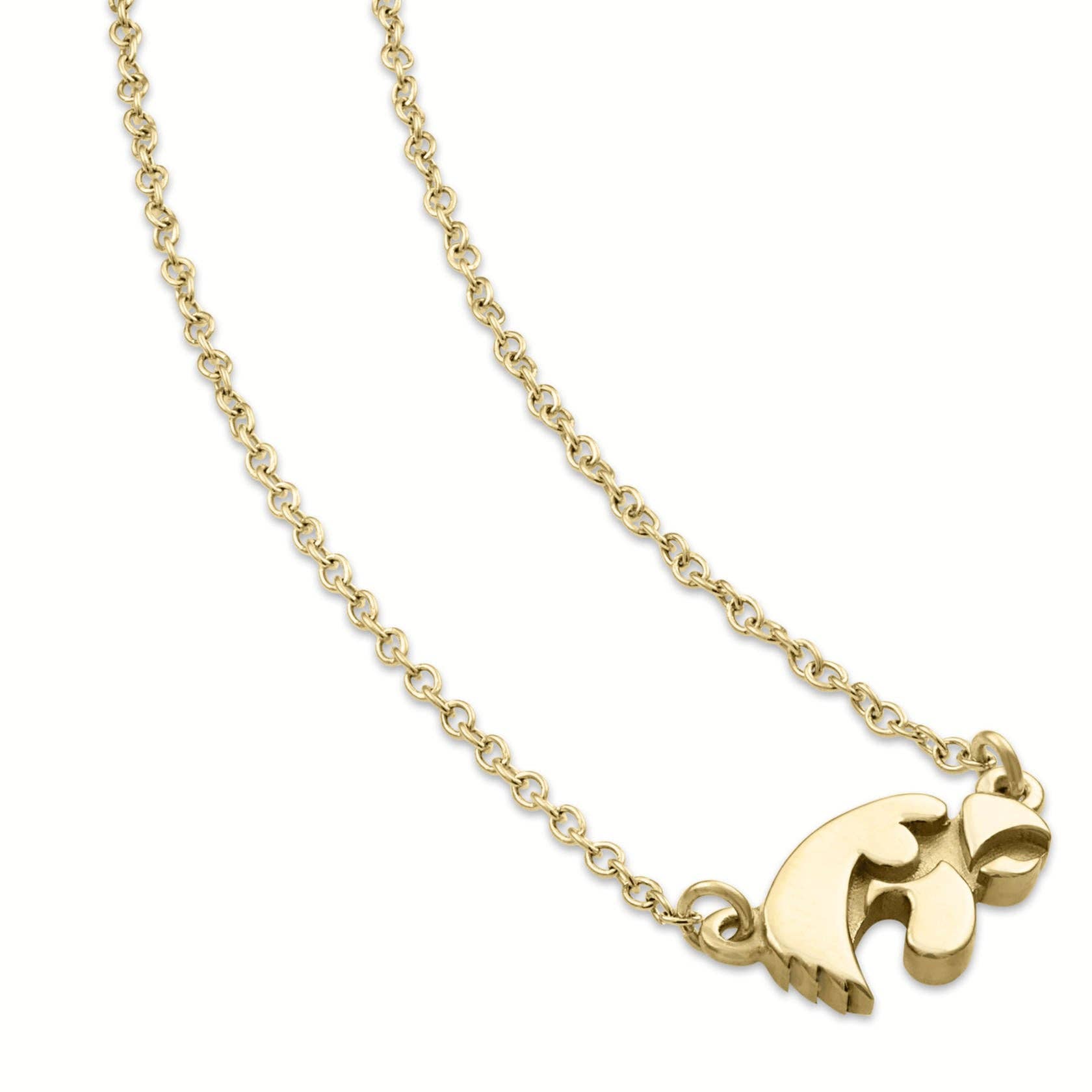 Catherine's Game Day Iowa Tigerhawk Gold Plated Necklace