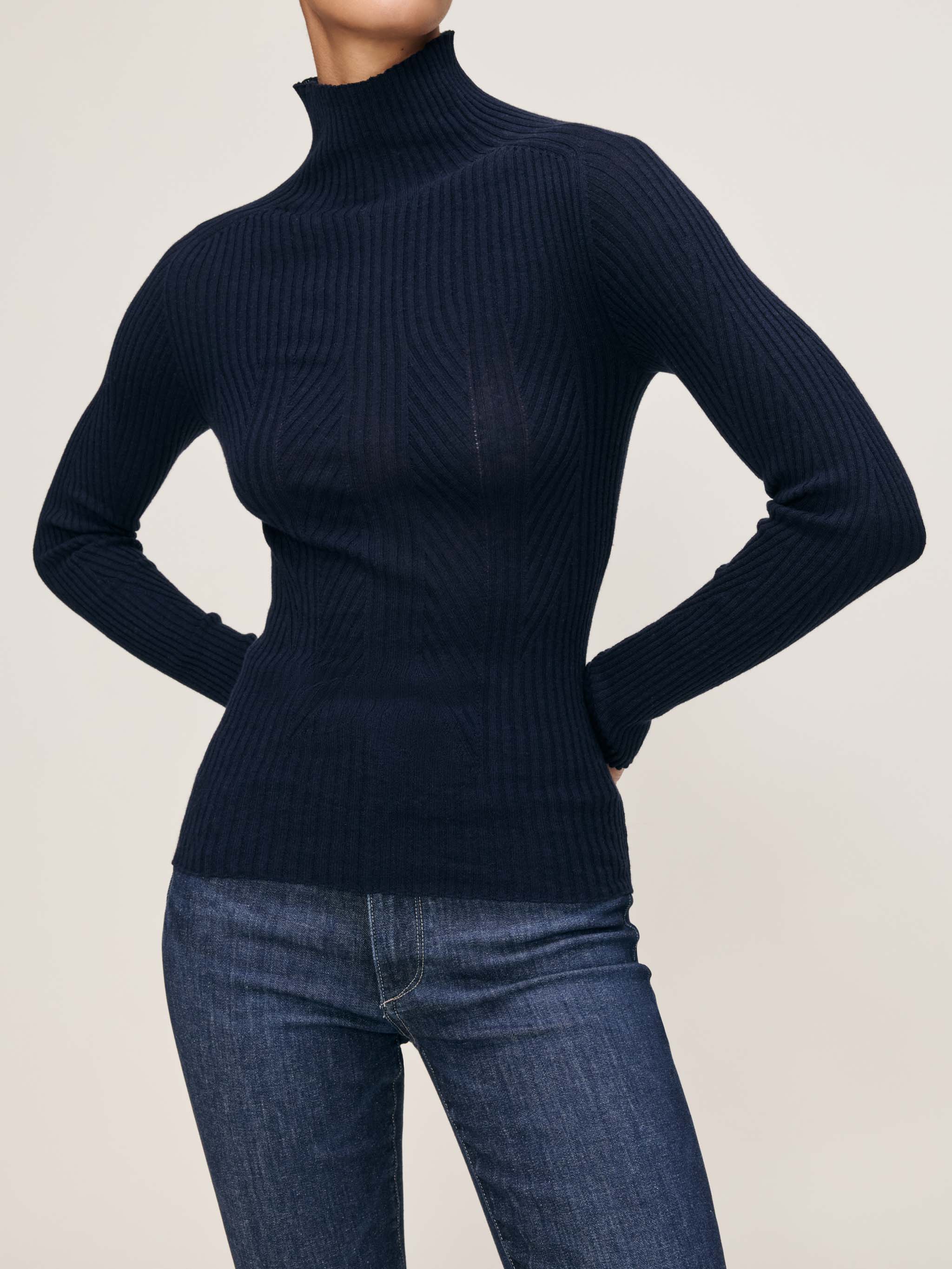 DL1961 Turtleneck Sweater in Navy