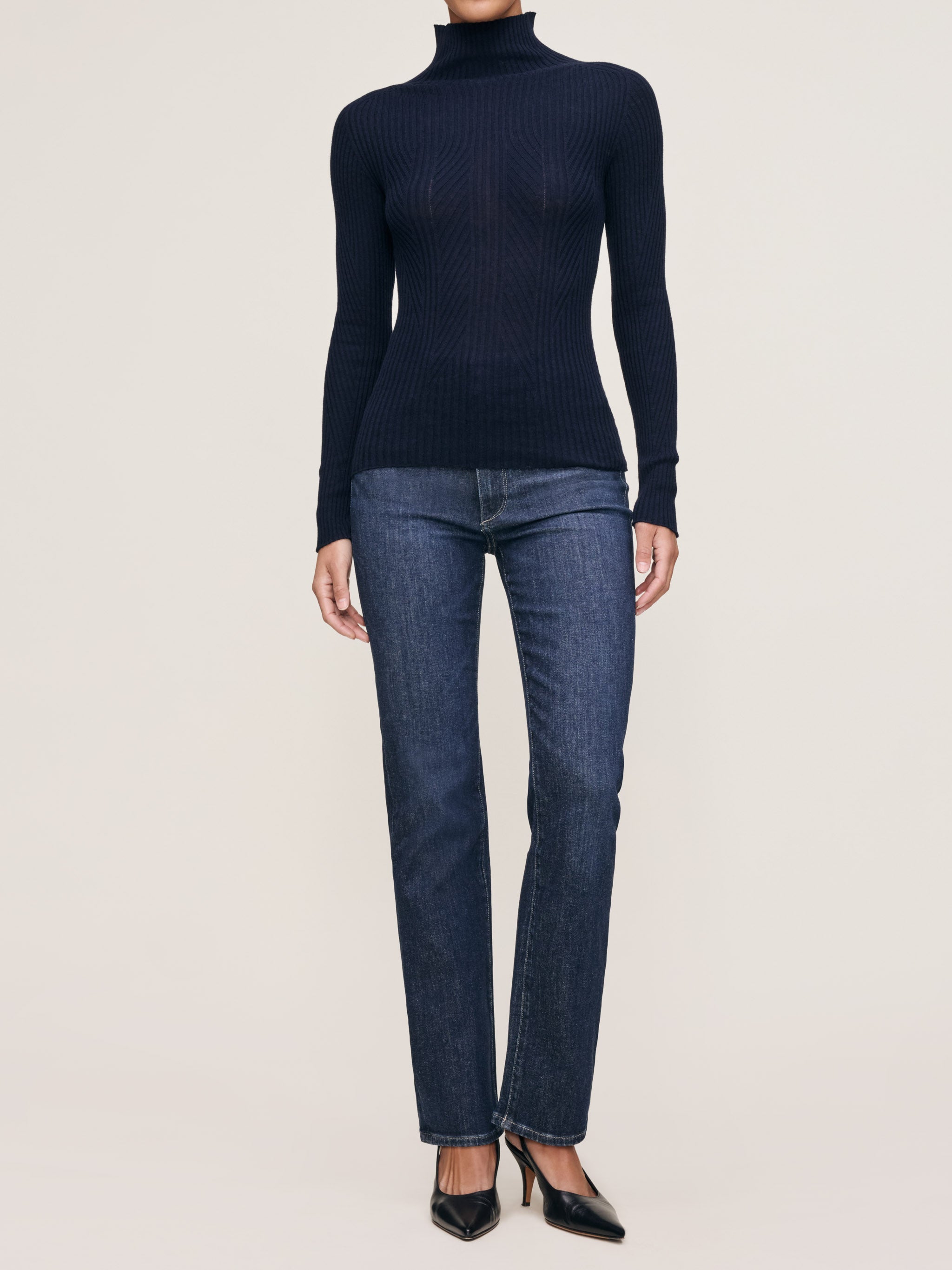 DL1961 Turtleneck Sweater in Navy