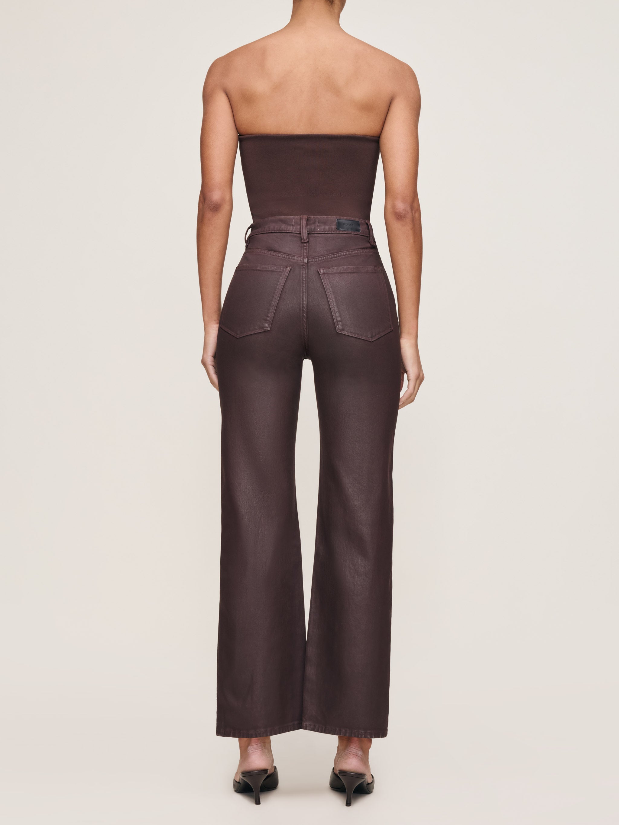 DL1961 Karmine Refined Wide Leg in Fig Coated 14138