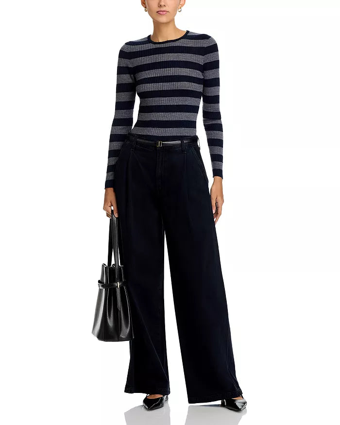 Majestic Filatures Merino Superfine Rib Knit Long Sleeve Crewneck K241-FPU725