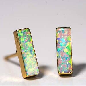 Leslie Francesca Opal Bar Studs