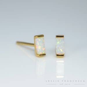 Leslie Fancesca Mini Bar Opal Studs