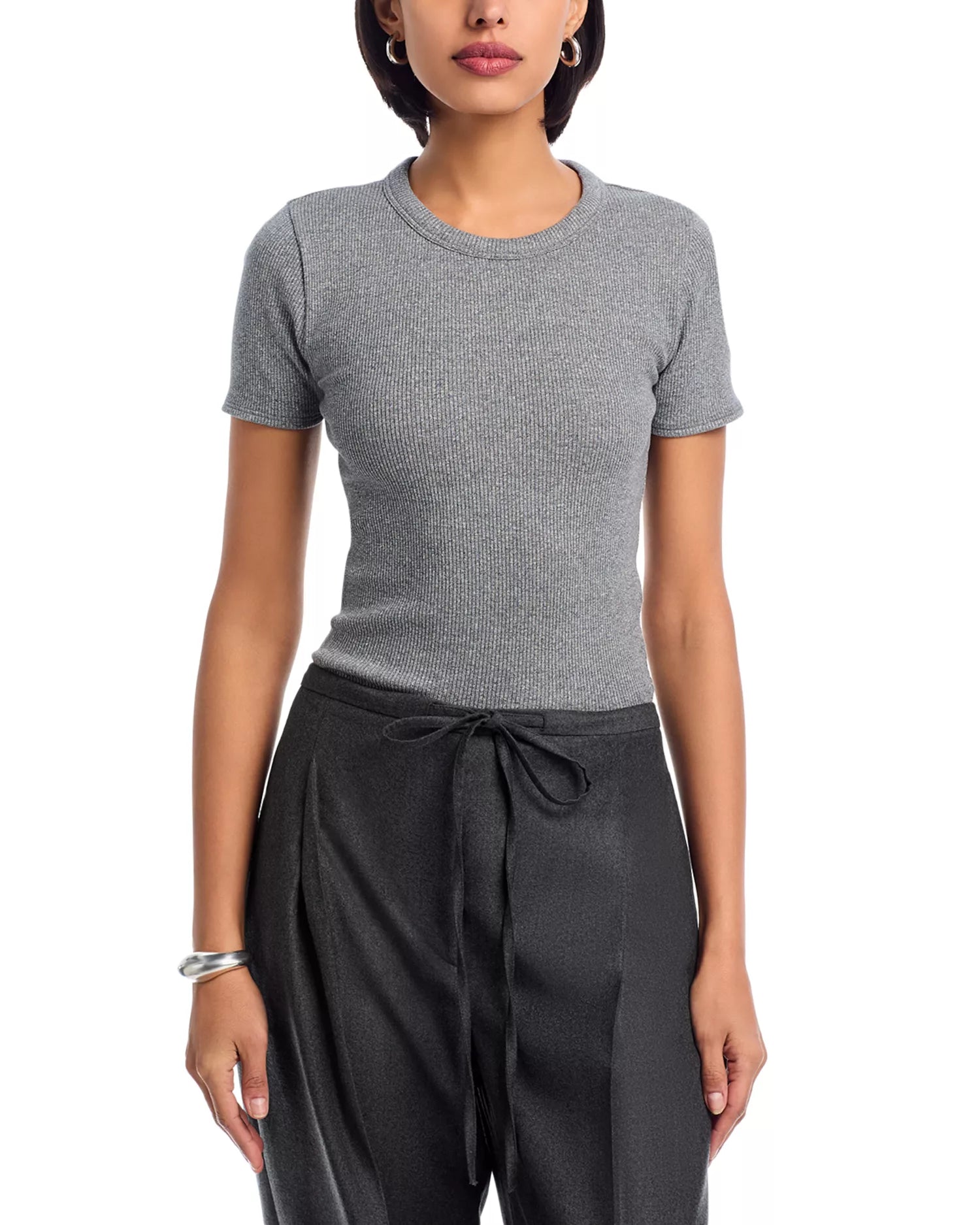 Rag & Bone Essential Rib Crew Tee Shirt