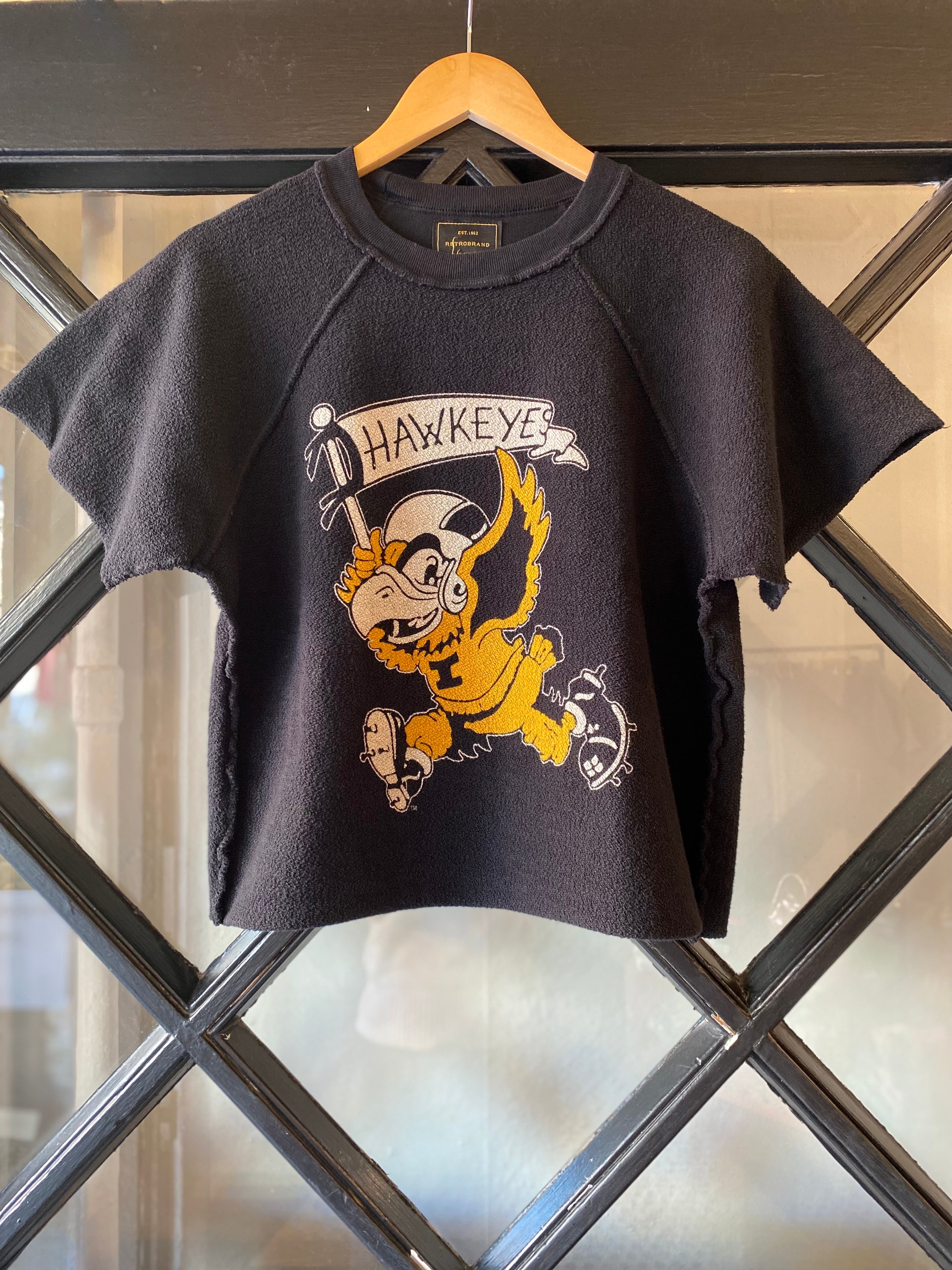 Retro Brand Inside Out Pennant Herky Sliced Short Sleeve Sweatshirt