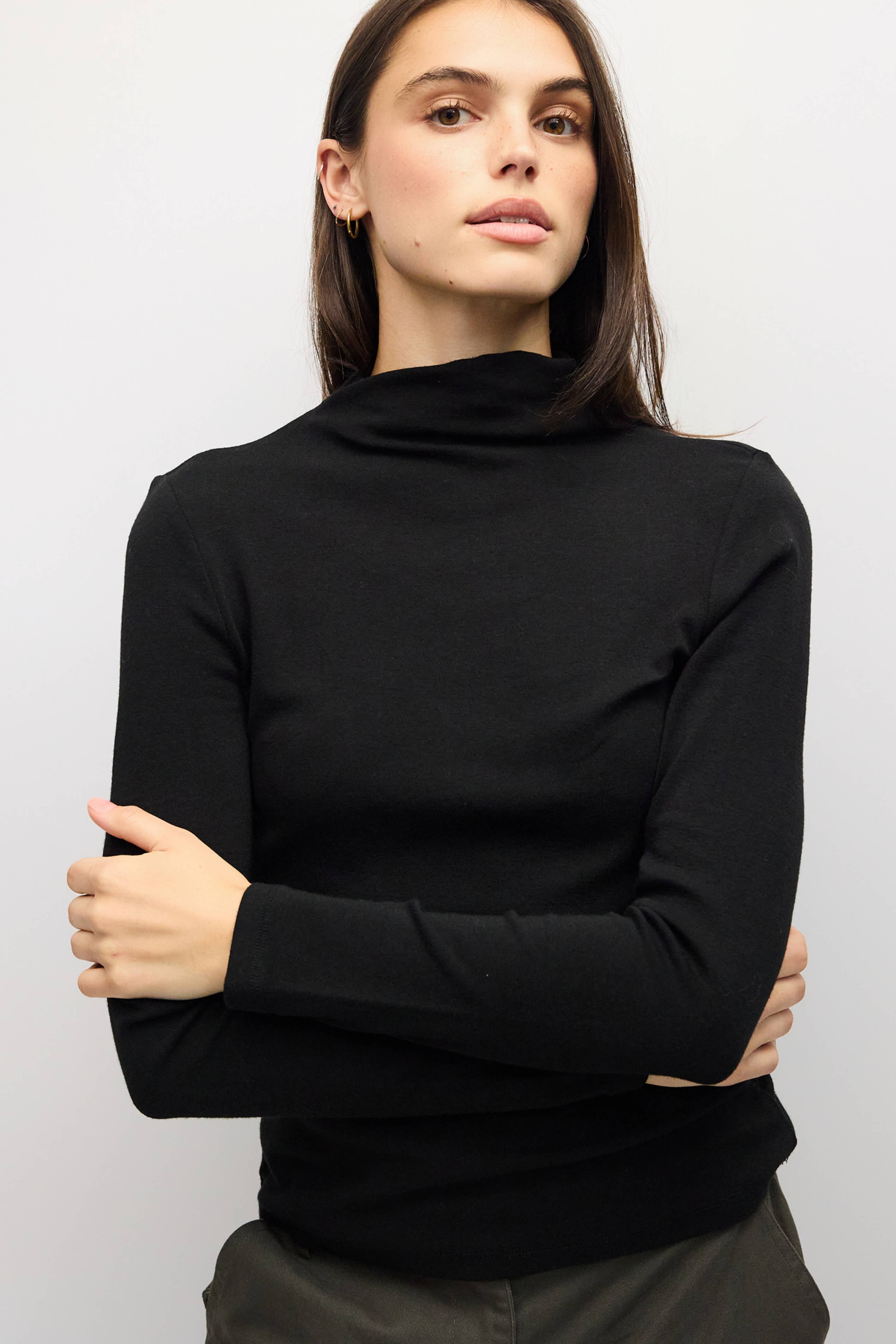 All Row The Molly Top | Cowl Neck Long Sleeve Turtleneck Top