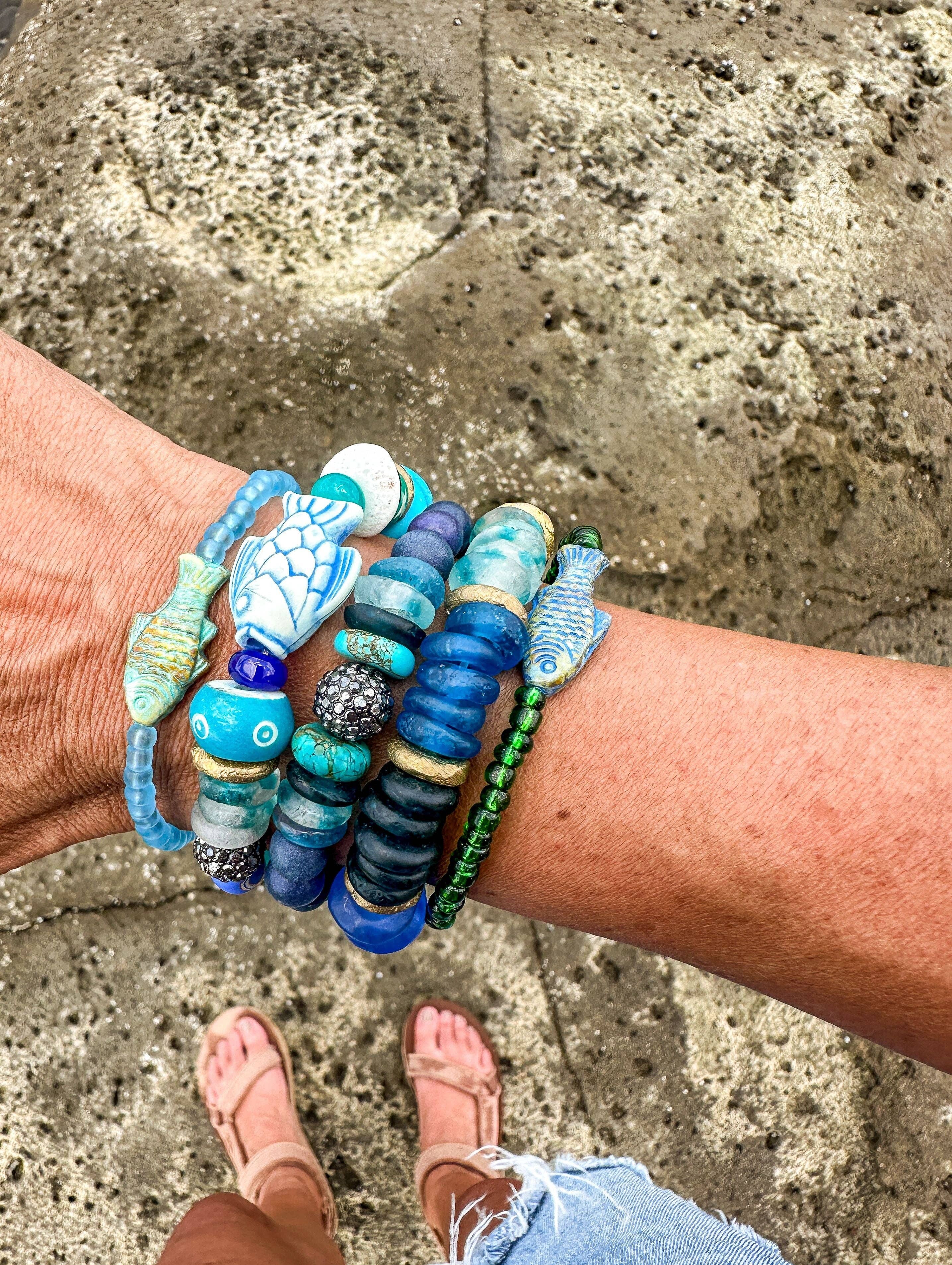 Twine & Twig Single Stack Bracelet - Azul