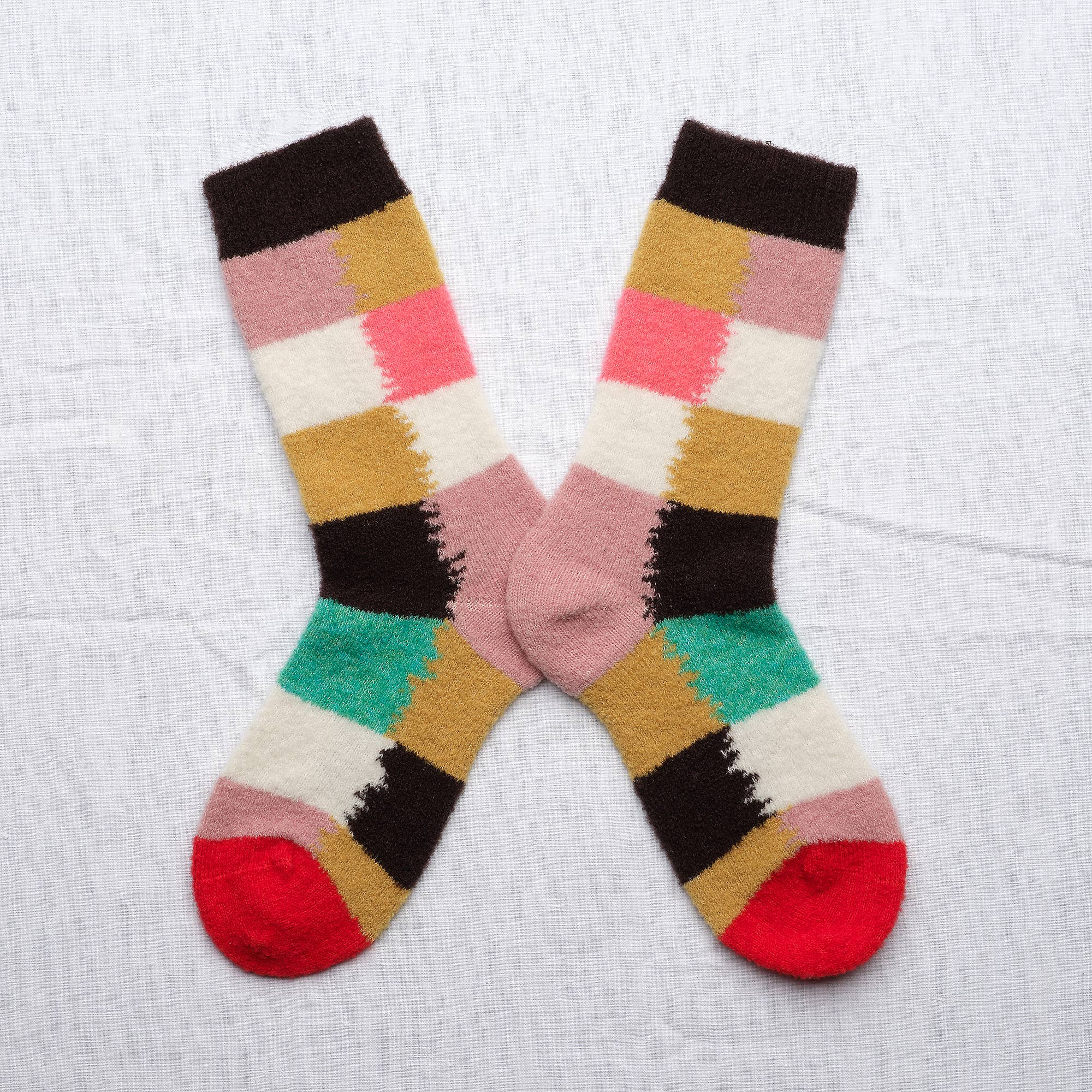 Bonne Maison Foamy Merino Plaid Sock BCL401
