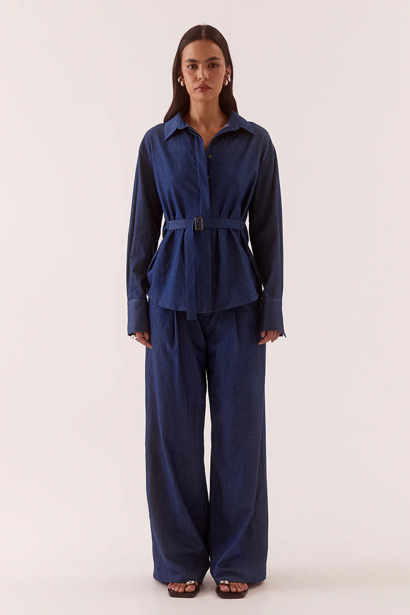 Sovere Quinn Shirt Mid-Wash Blue