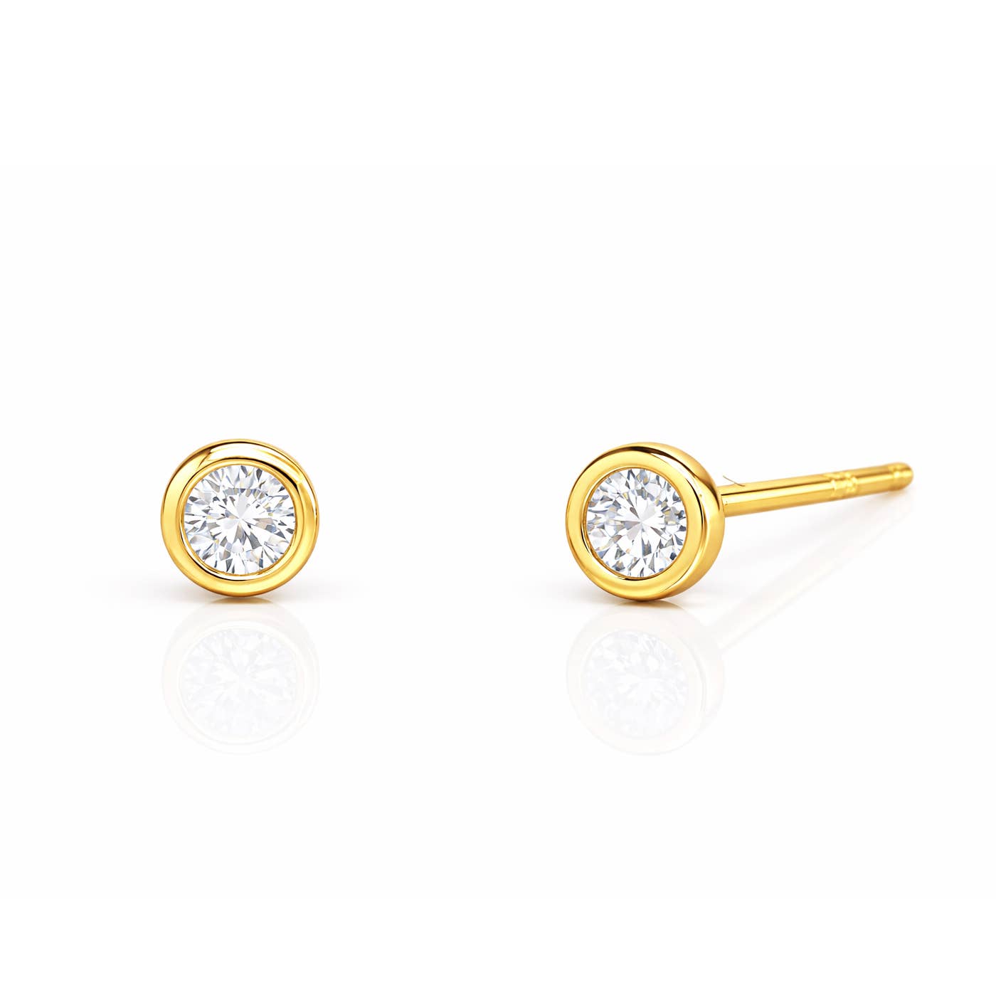 Tai Jewlery Bezel CZ Studs CE-2