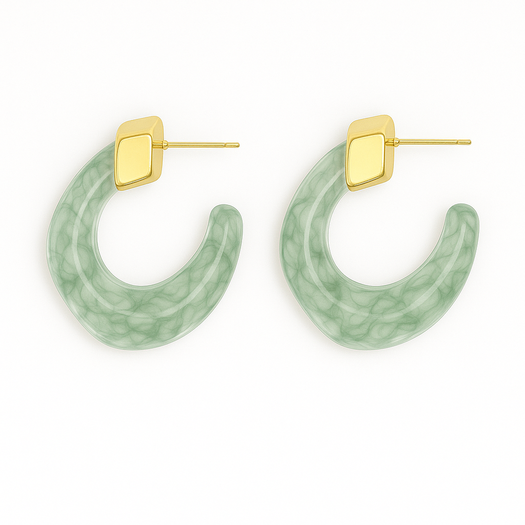 Sahira Kaia Hoops in Green