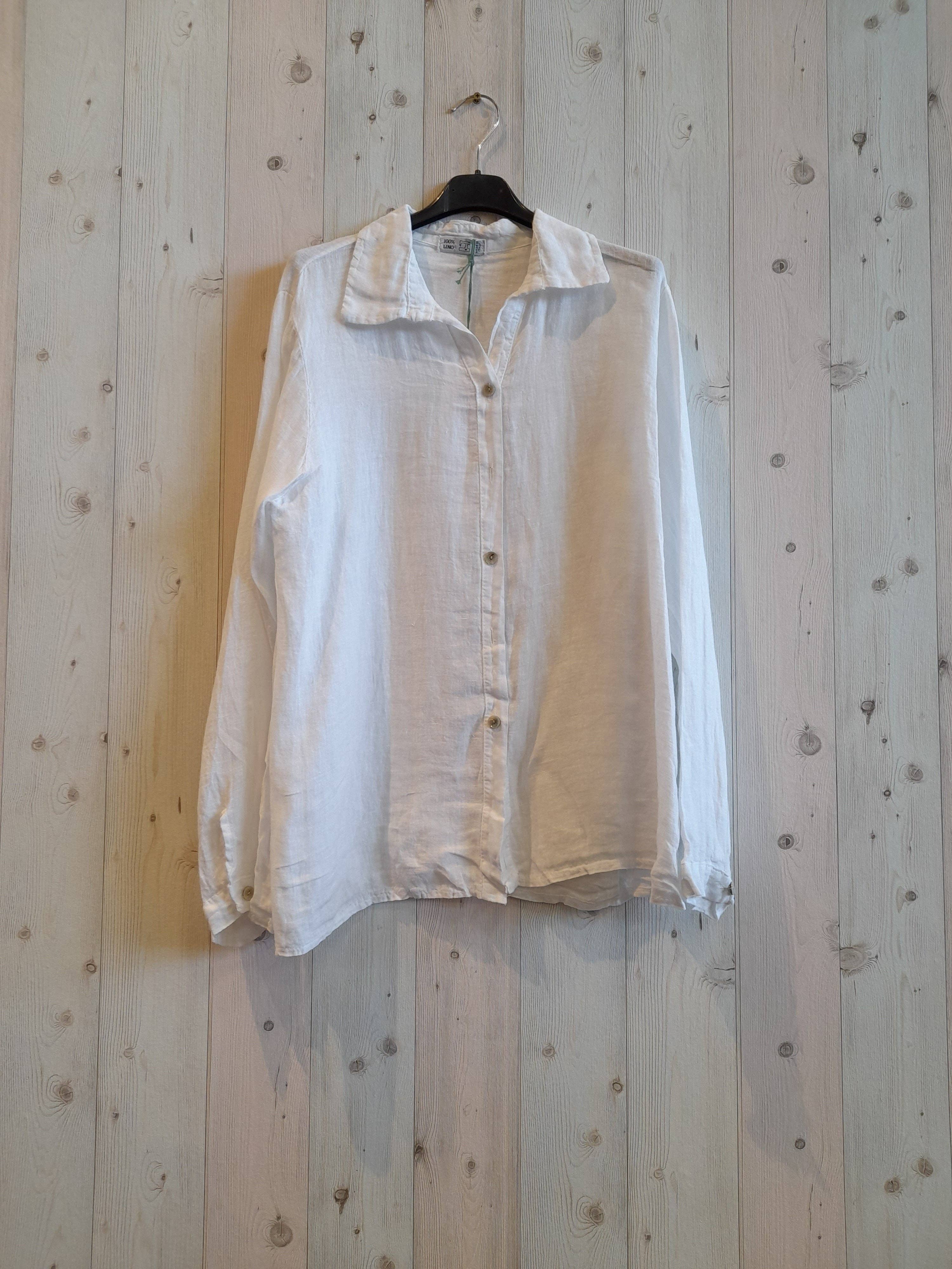 European Linen Collection Basic Button Up Shirt 83232