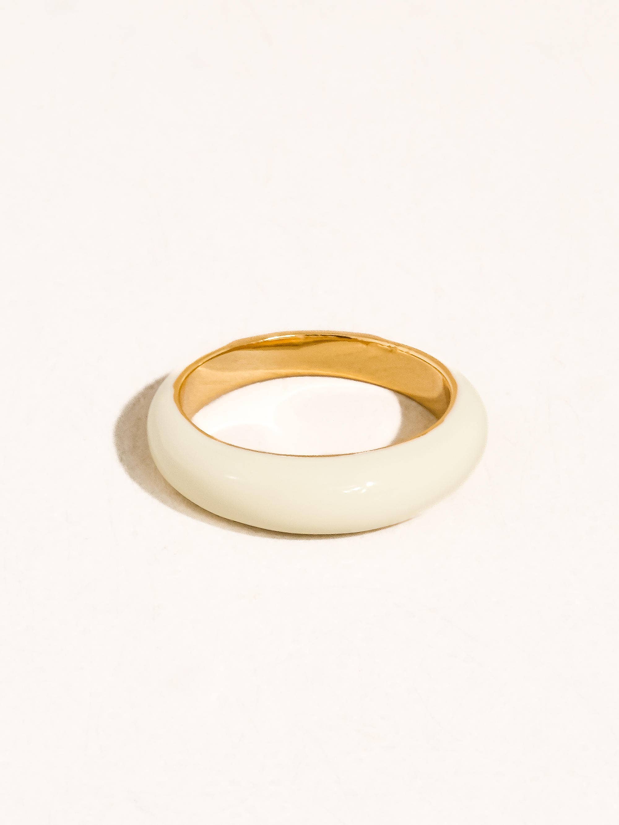 Flânerie Lottie 18K Gold Vintage Enamel Band Ring