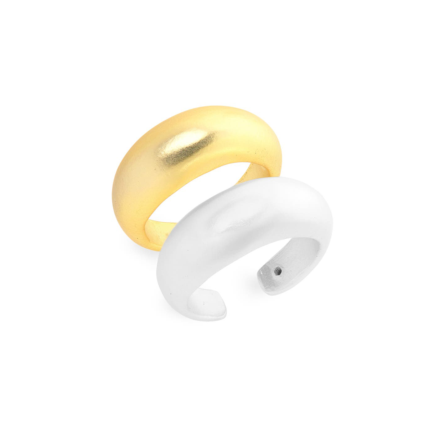 Karine Sultan Mixed metal dome rings R71027.01