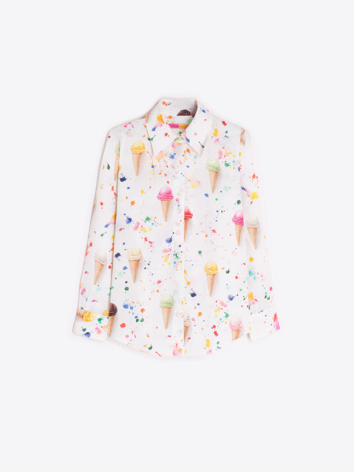 Vilagallo Multicolor Ice Cream Print Shirt 33459