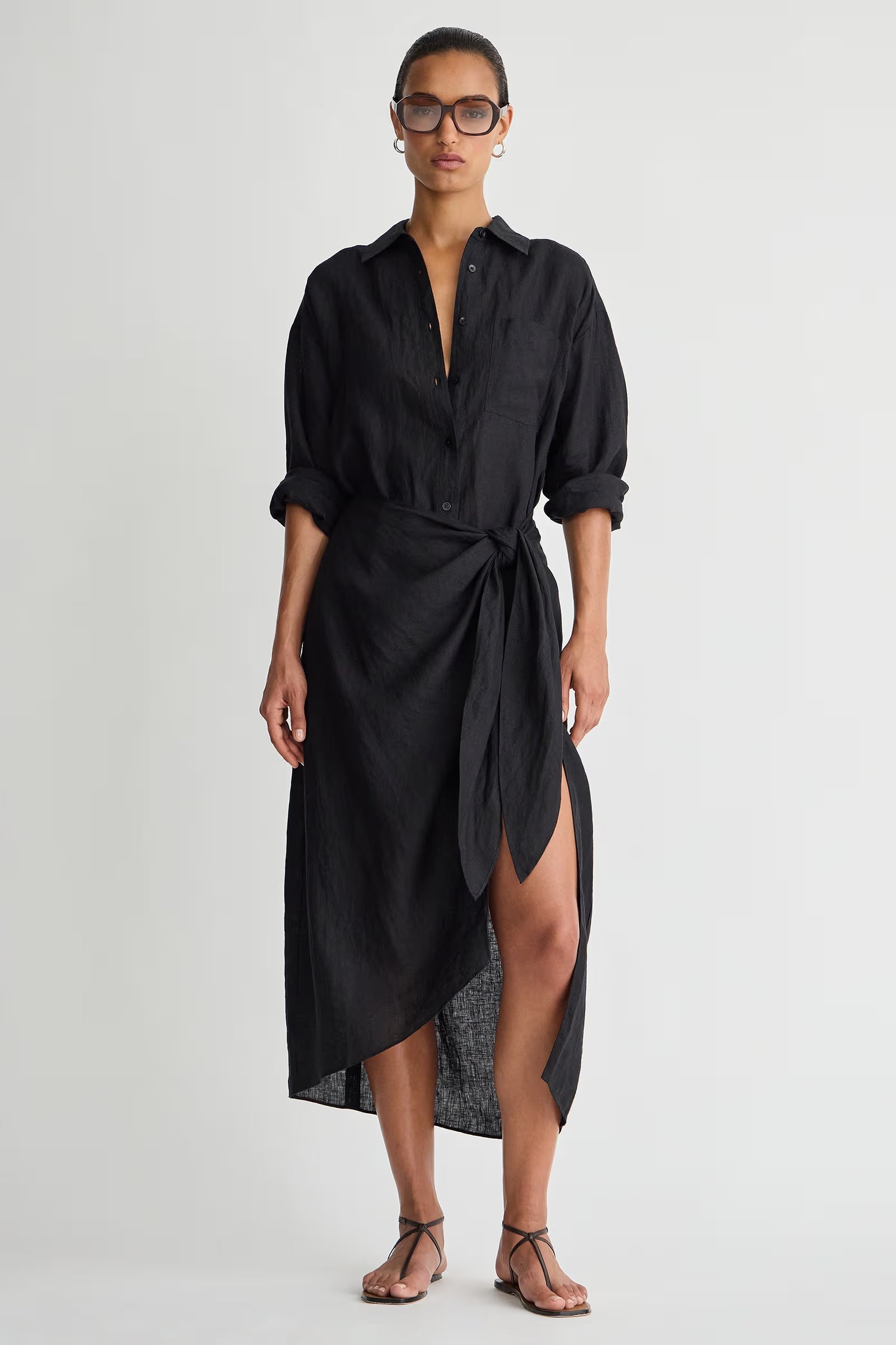 Apiece Apart Alessandra Sarong Shirt Dress