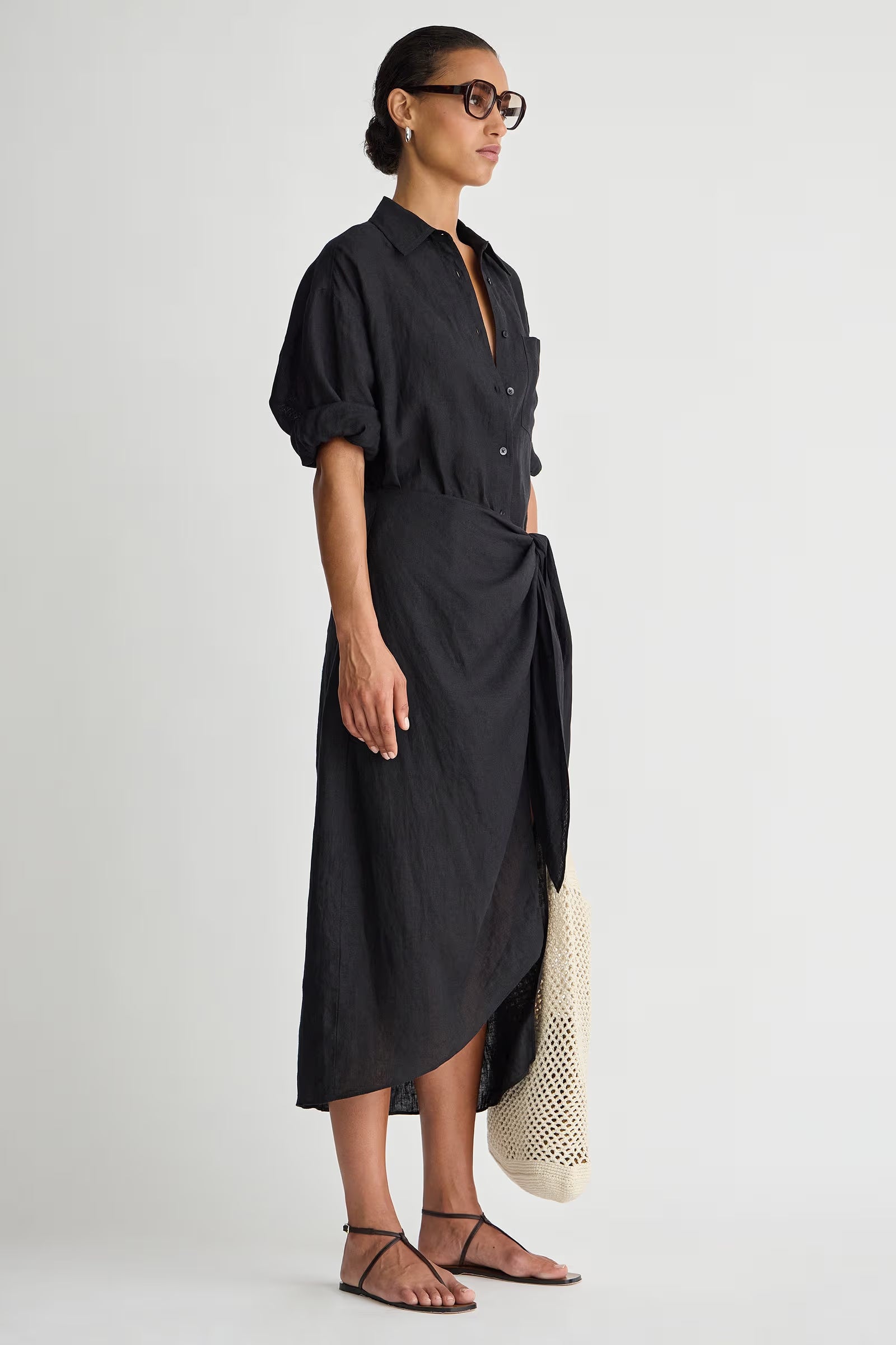 Apiece Apart Alessandra Sarong Shirt Dress