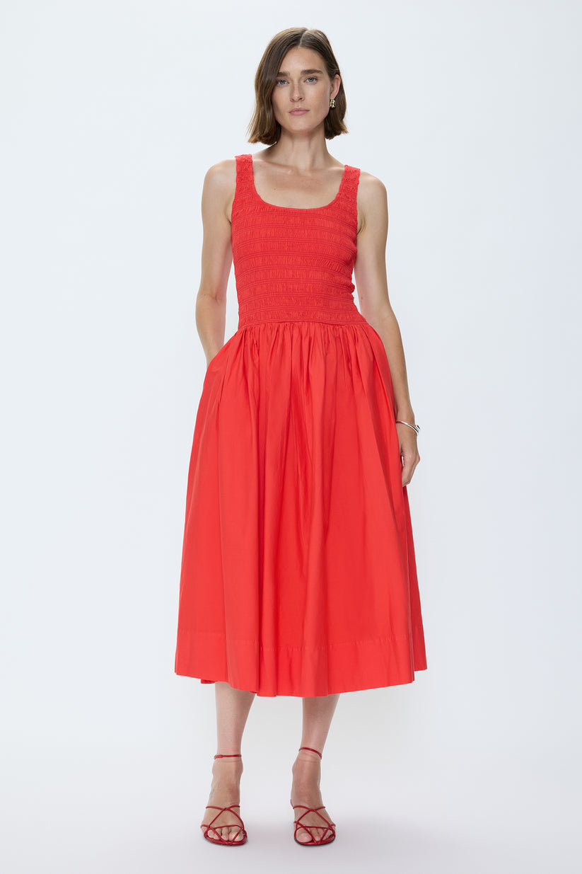 Pistola Alessia Smocked Drop Waist Dress