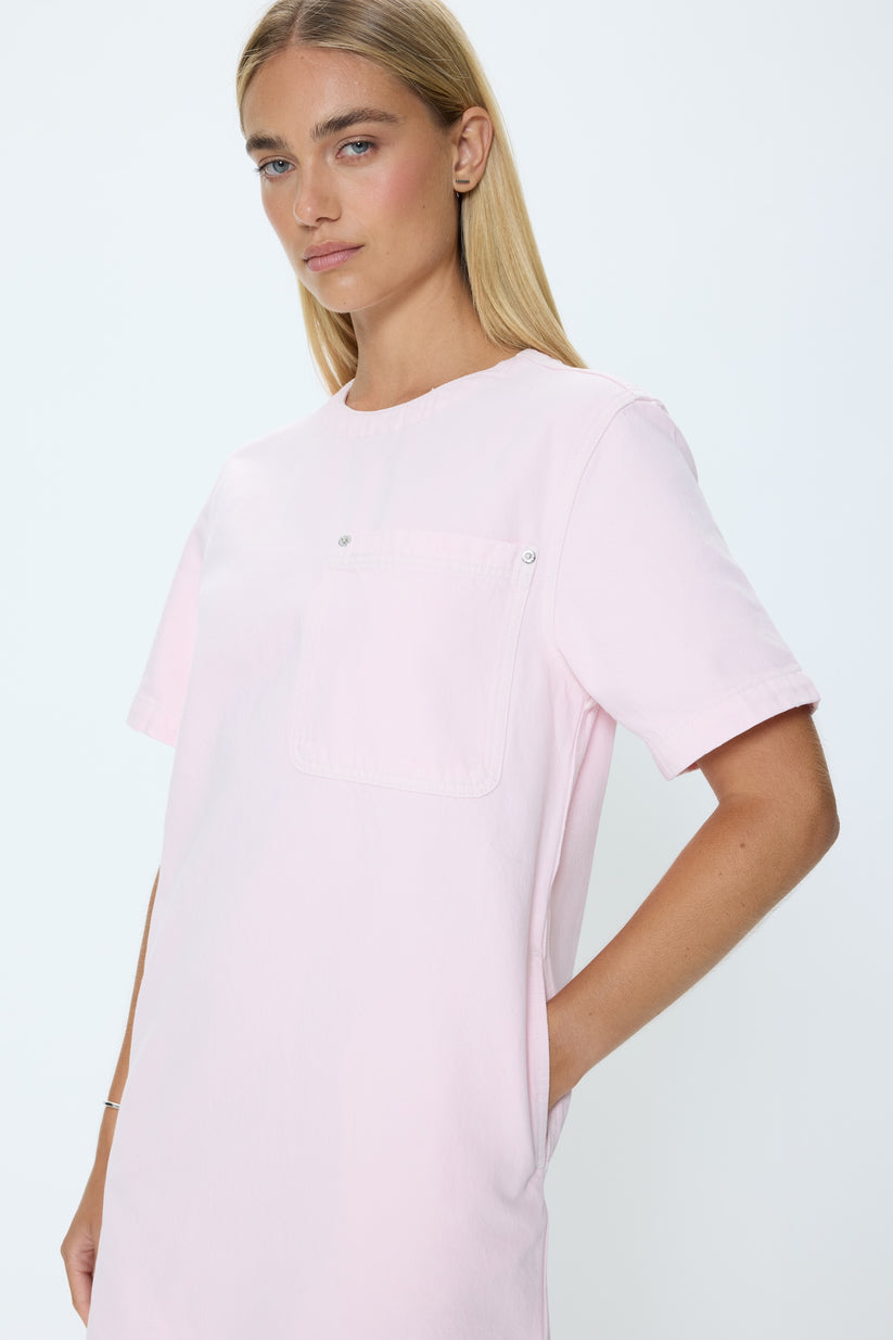 Pistola Remi Denim T-Shirt Dress - Blush