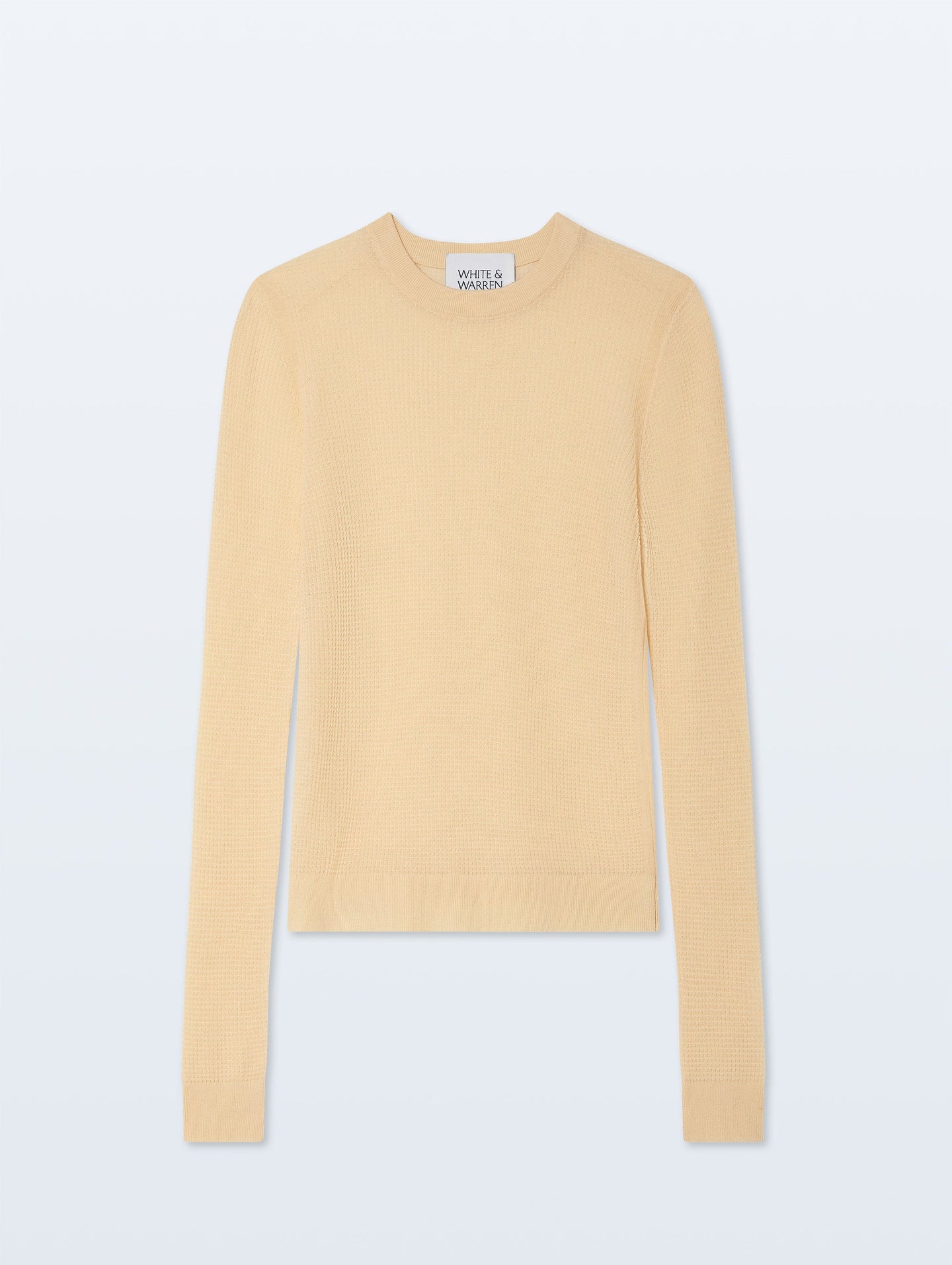 White + Warren Superfine Cashmere Blend Waffle Crewneck 21109