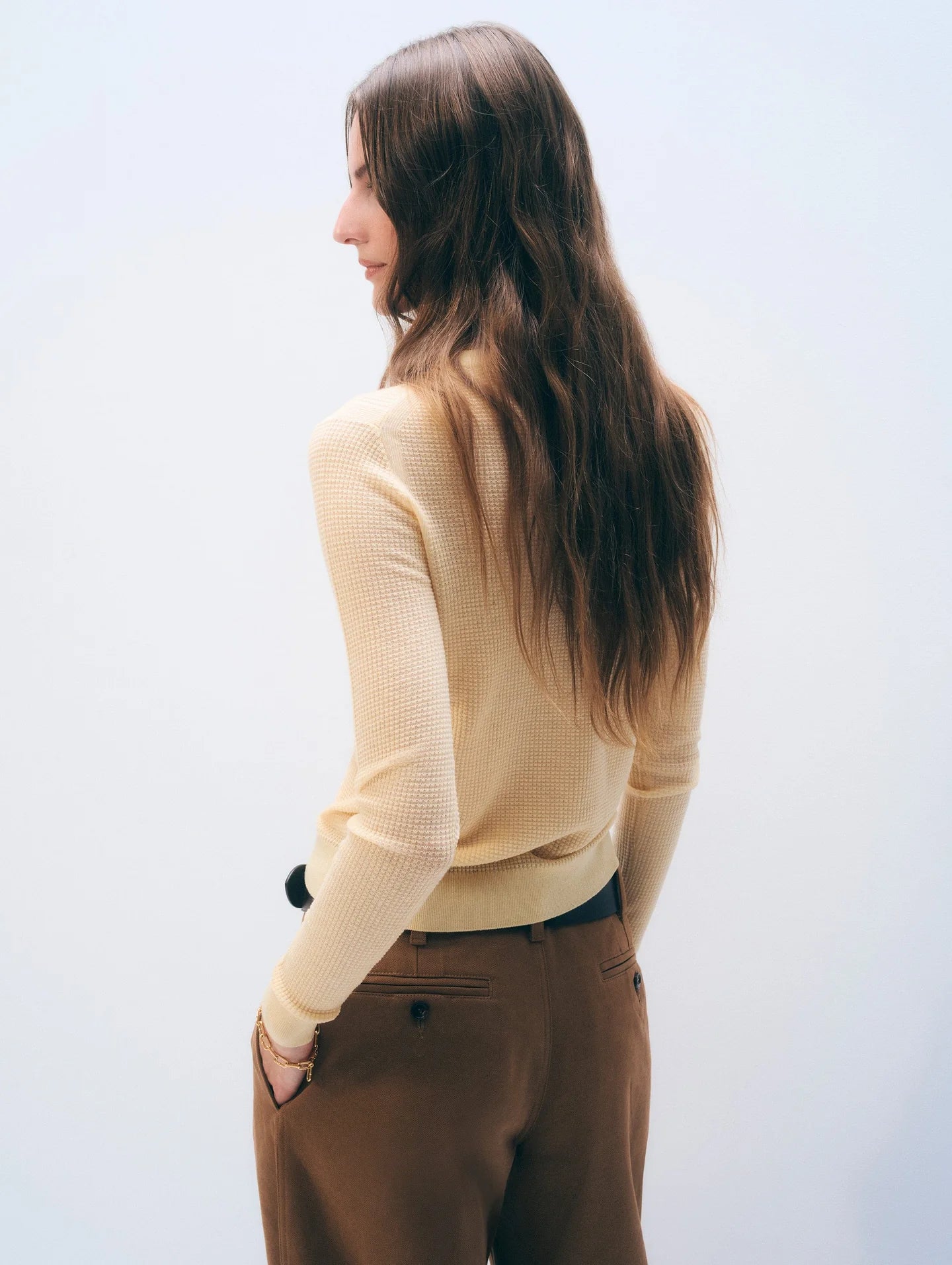 White + Warren Superfine Cashmere Blend Waffle Crewneck 21109