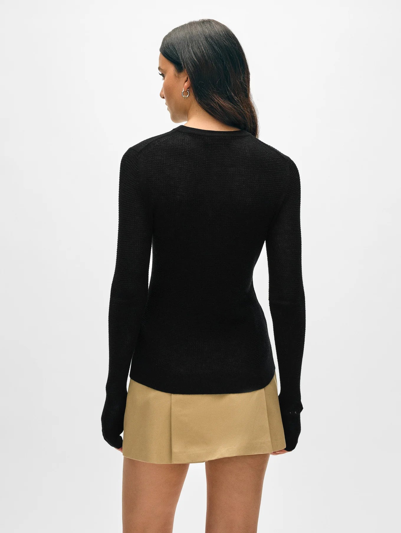 White + Warren Superfine Cashmere Blend Waffle Crewneck 21109